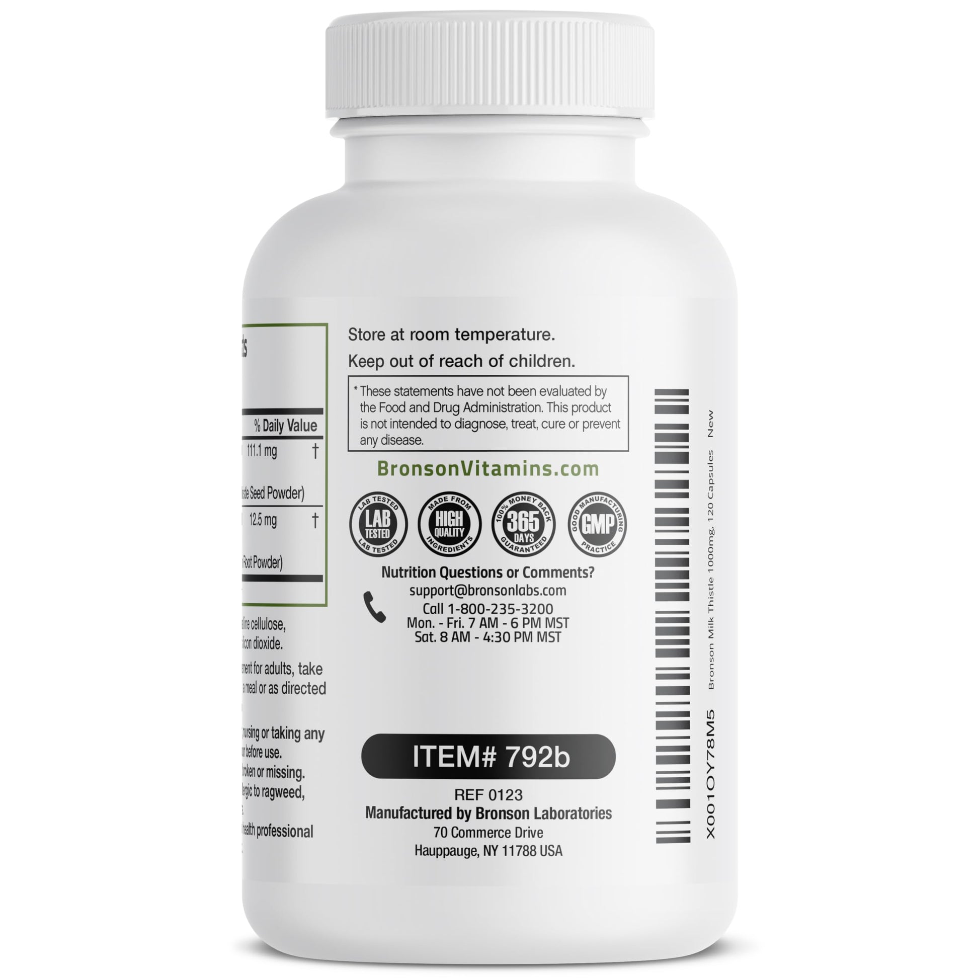 Bronson Milk Thistle Silymarin Marianum & Dandelion Root Liver Health Support Bronson Au supplements
