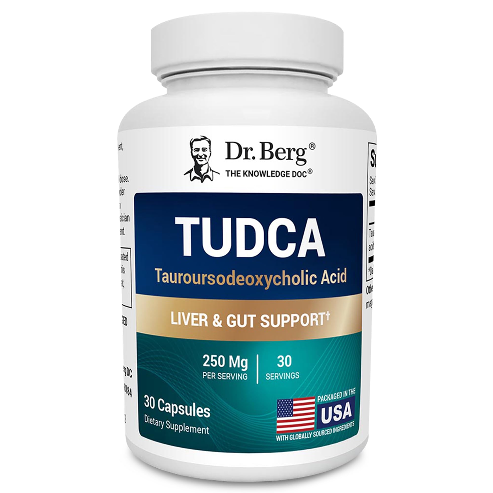 Dr. Berg TUDCA Supplement (Tauroursodeoxycholic Acid) - Powerful Formula for Liver Health, Bile Flow, Gallbladder Support, and Digestive Health* - 30 Capsules Dr. Berg Nutritionals Au supplements