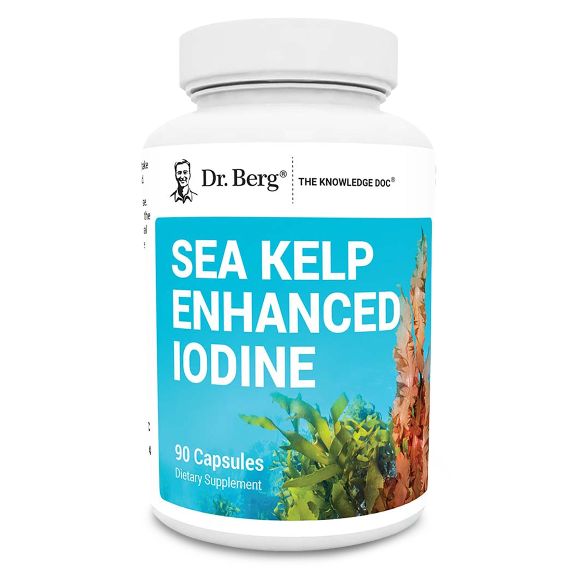 Dr. Berg Sea Kelp Enhanced Iodine - 200 mcg of Premium Iodine - Seaweed Blend Includes Klamath Blue-Green Algae & Sea Kelp - 90 Capsules Dr. Berg Nutritionals Au supplements