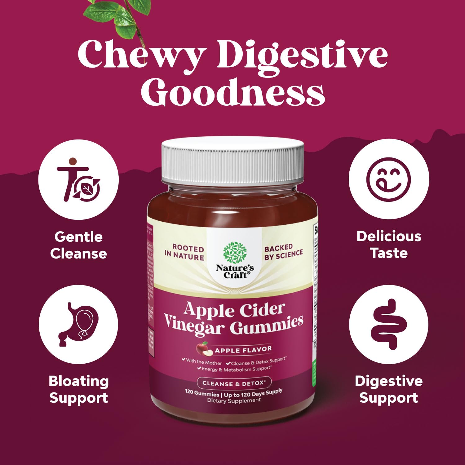 ACV Apple Cider Vinegar Gummies - Natural Energy Supplement ACV with Mother Bio Sense Au supplements