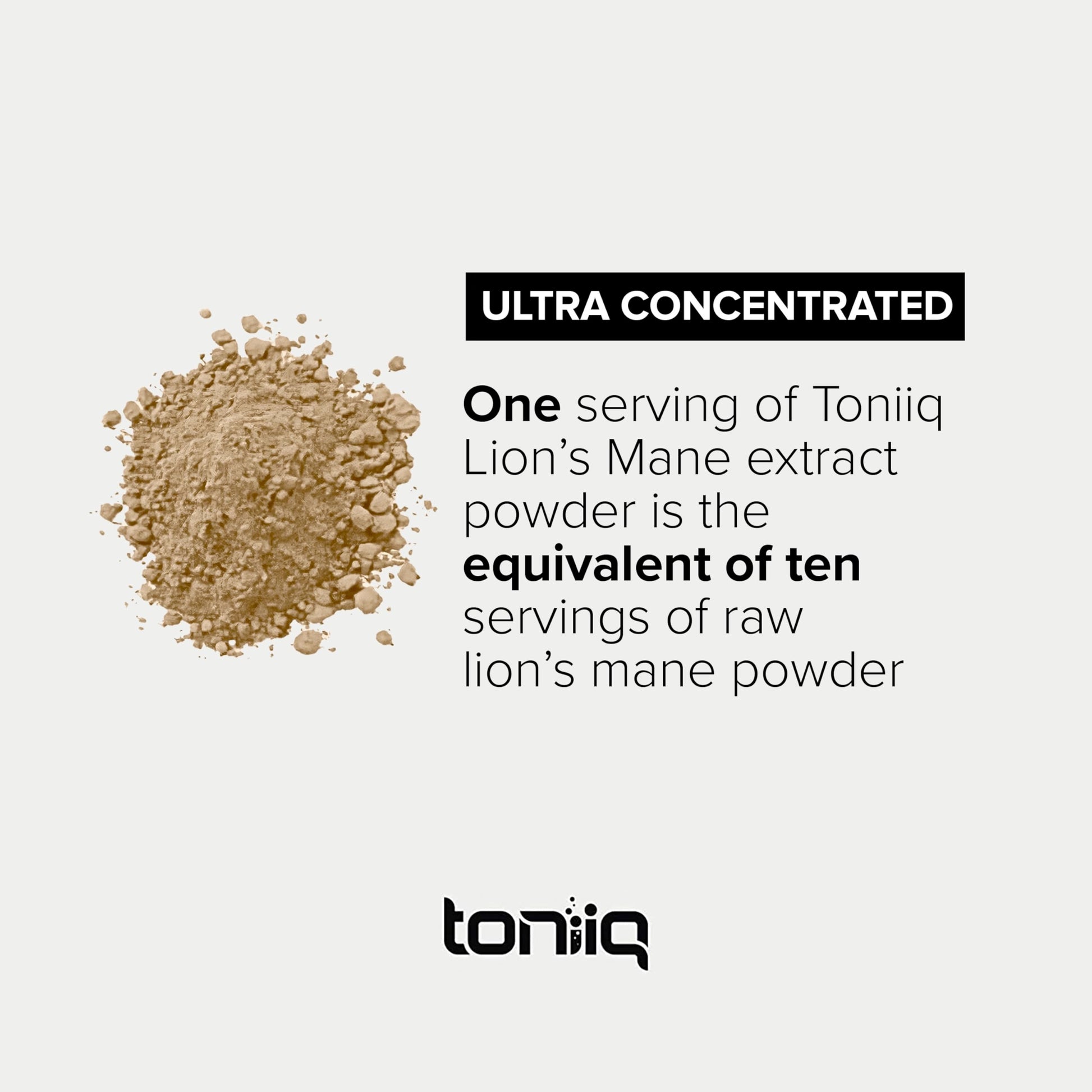 10,000mg 10x Concentrated Ultra High Strength Organic Lions Mane Powder Toniiq Au supplements