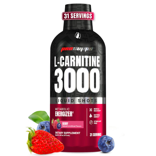 ProSupps L-Carnitine Liquid 3000, Stimulant-Free Liquid Shots for Men & Women - Clean Workout Drink for Energy, Performance & Muscle Recovery ProSuppsUS supplements