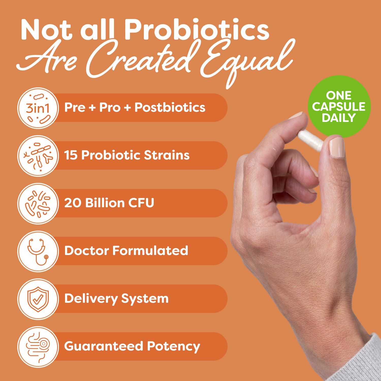 Probulin Total Care Probiotic Supplement, Daily Gut, Digestive, and Immune Health Probiotics Capsules for Men and Women, 20 Billion CFU, Vegan, 90 Count Bottle Probulin Au supplements
