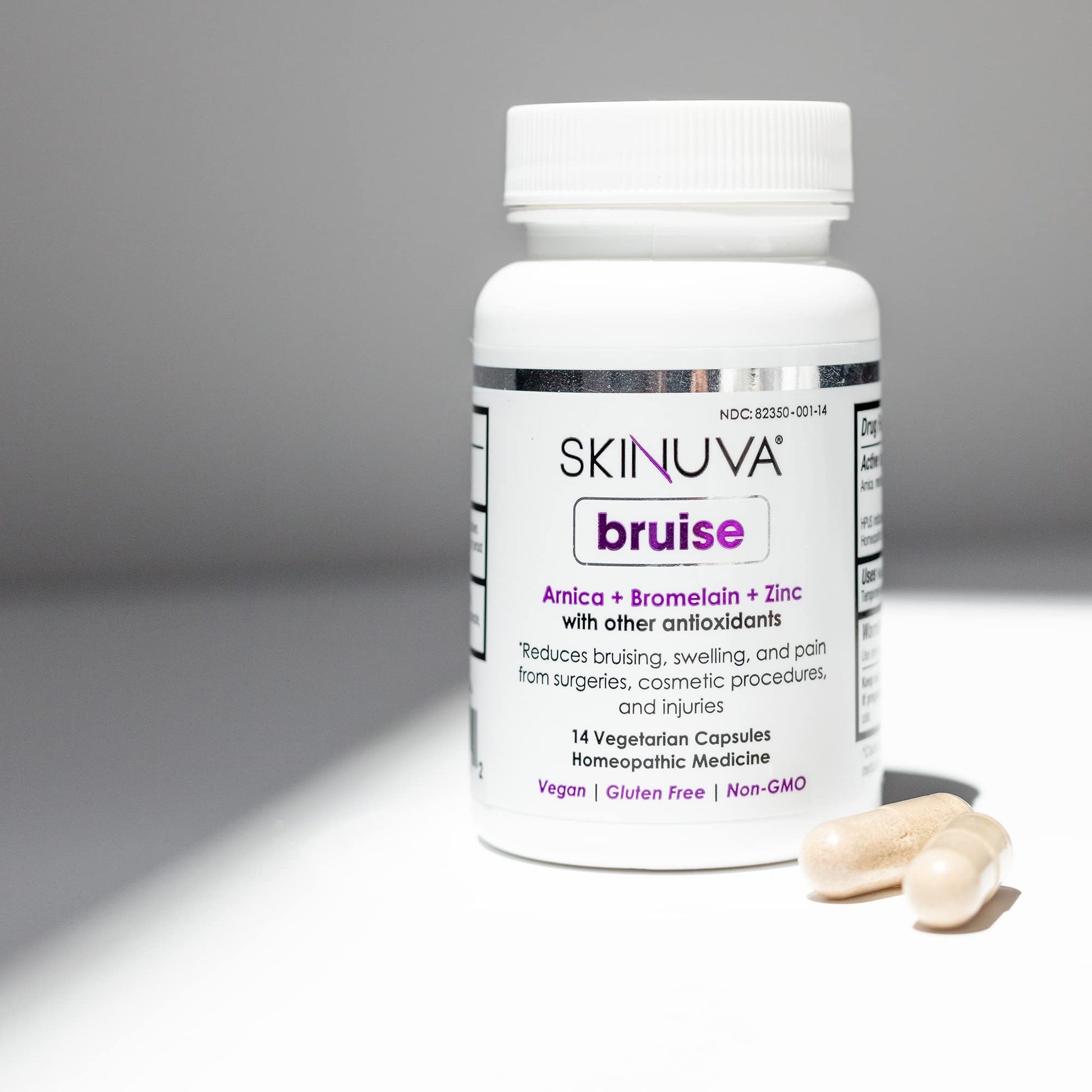 Skinuva® Bruise - Supplement for Bruising and Swelling - A Homeopathic Bruise Remedy Formulated with Arnica, Bromelain & Zinc - 14 Capsules (7-Day Treatment) Skinuva Au supplements