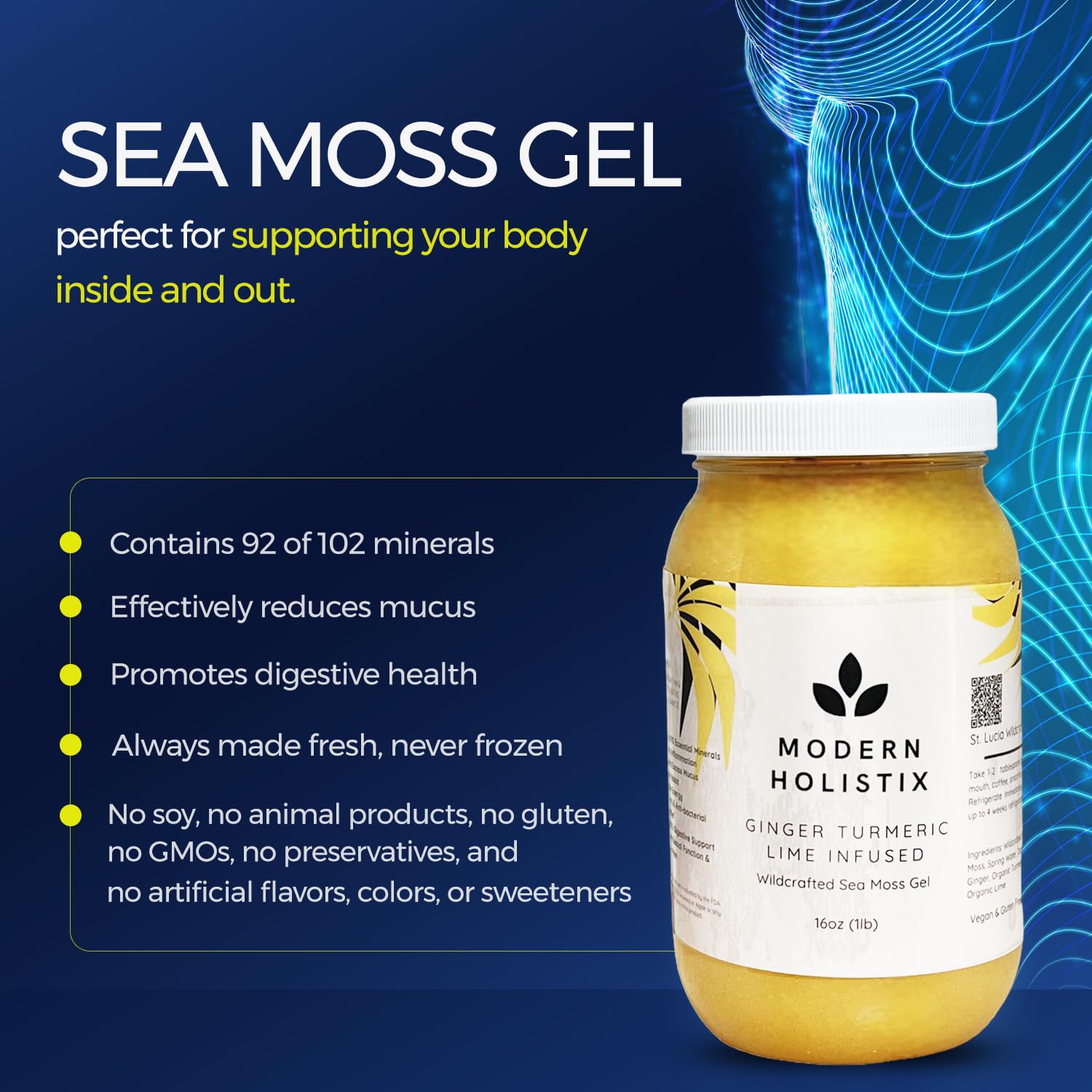 Modern Holistix Original Sea Moss Gel – 32oz Jar | Wildcrafted | All-Natural Superfood for Immunity, Energy & Gut Health Modern Holistix Au supplements