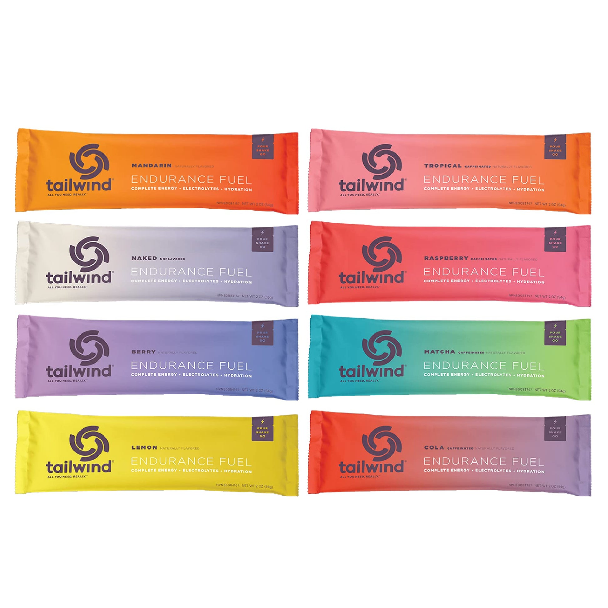 Tailwind Grab-and-Go Endurance Fuel Single Serve Assorted Flavors Tailwind Nutrition Au supplements