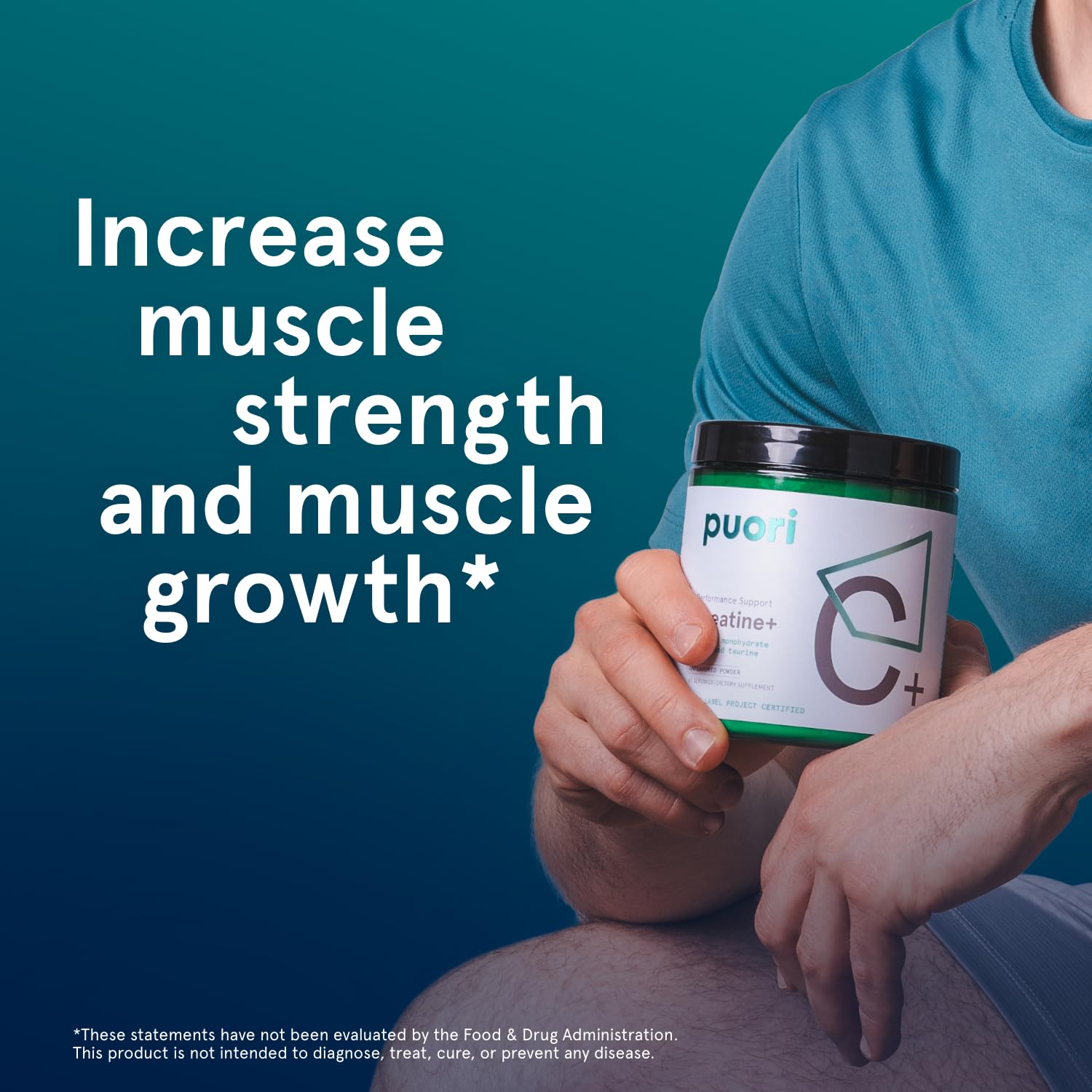 Puori Creatine Monohydrate Powder with Taurine - Unflavored Creatine Powder, Pre-Workout Supplement for Men & Women - Muscle Builder, Enhanced Workout Performance & Strength Building - 60 Servings Puori Au supplements