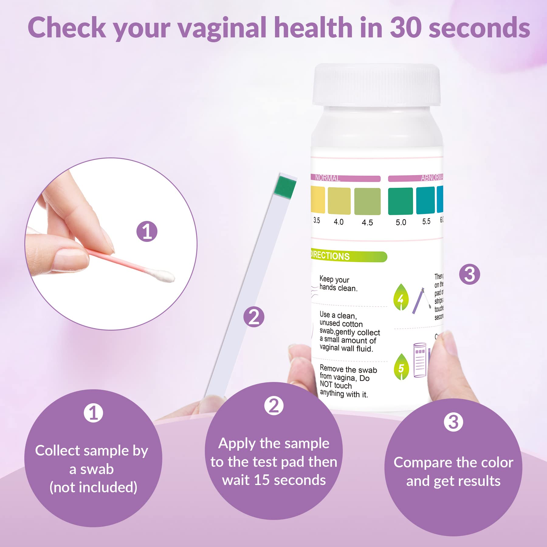 Yeast Infection Test for Women, 50 Count Vaginal pH Test Strips, BV Test Kit at Home SaySummer Au supplements