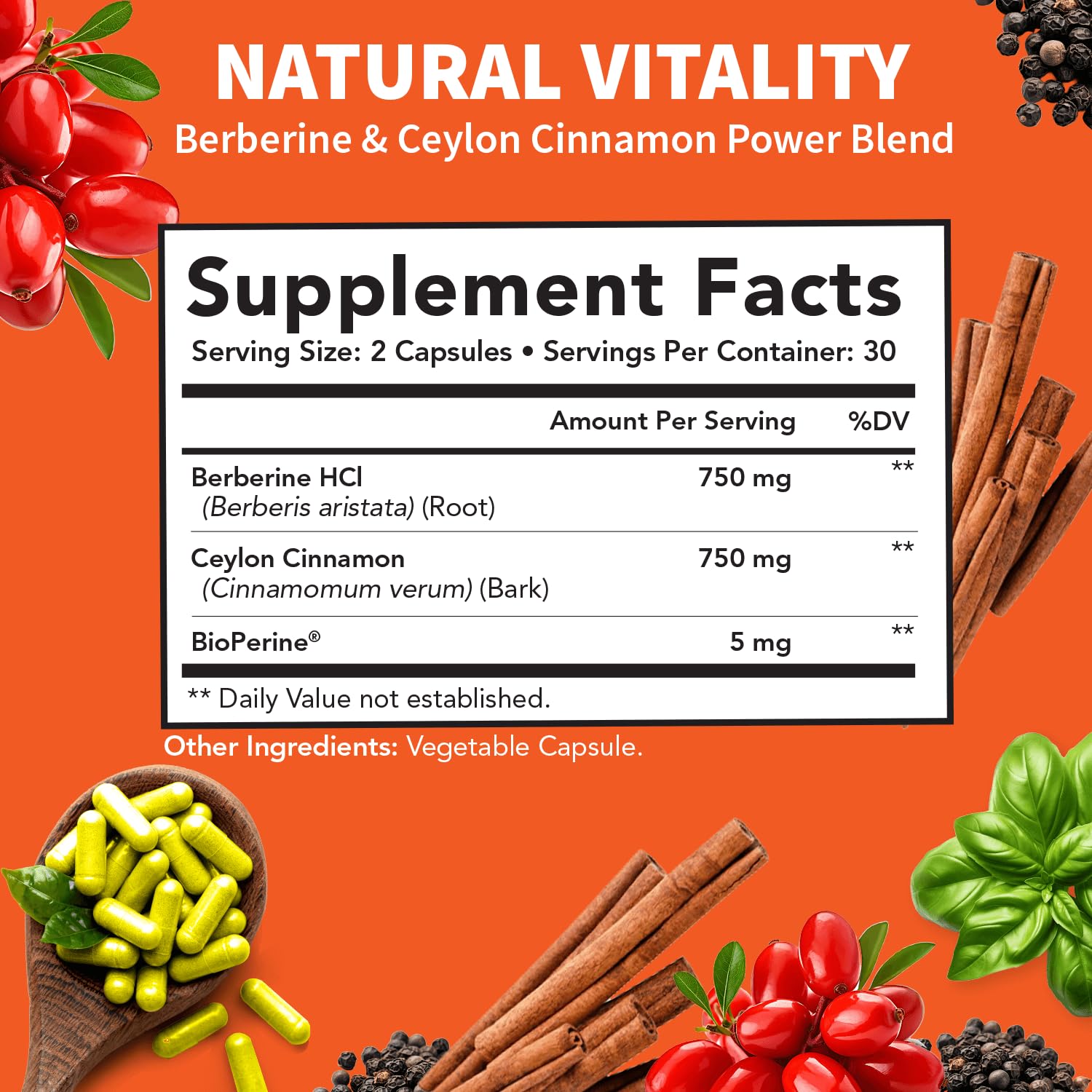 Clinical Grade Berberine Supplement 1500mg HCL Plus Ceylon Cinnamon Weight Managemen Clinical Nutra Au supplements