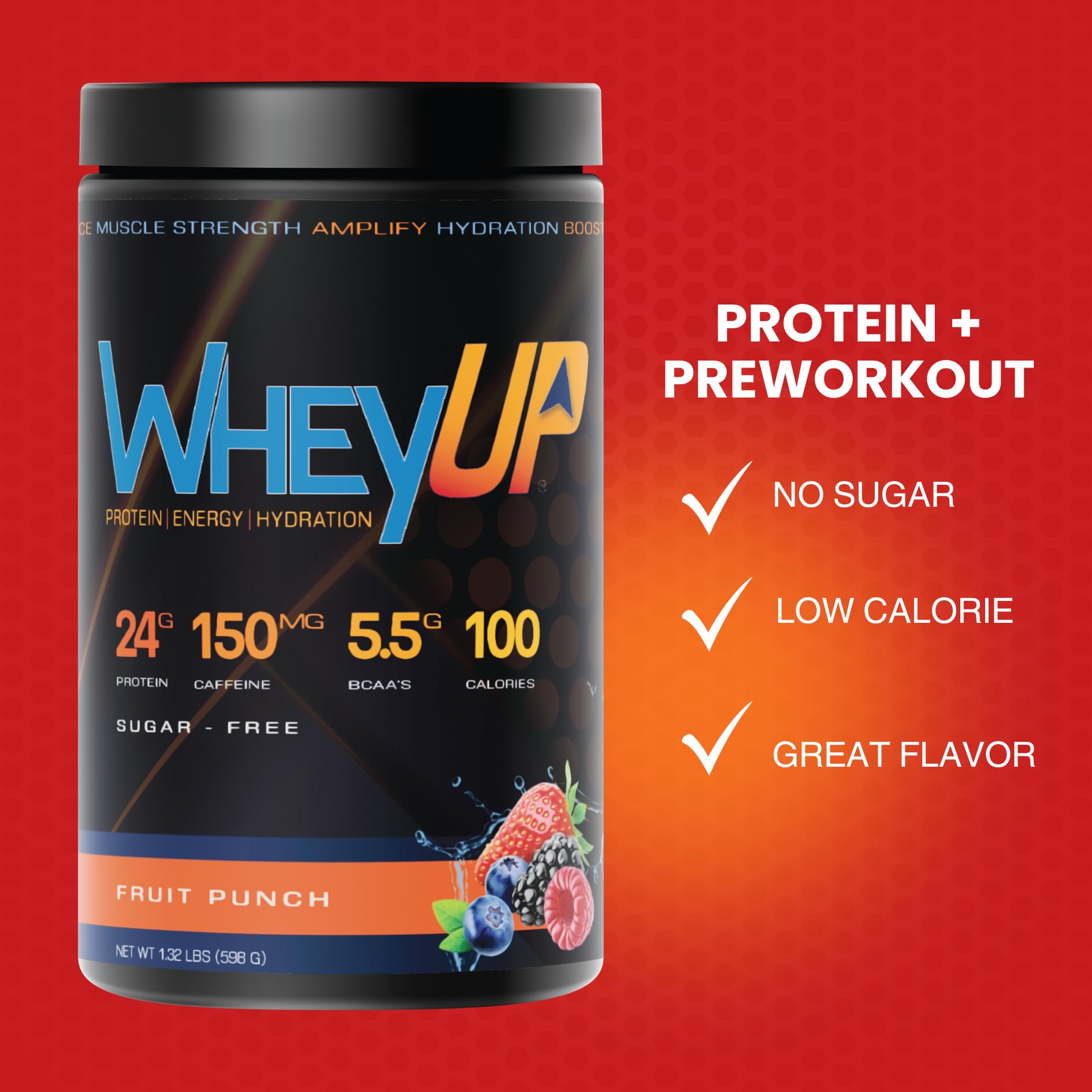 WheyUP Clear Whey Isolate Protein Powder, Blue Raspberry - 150mg Caffeine - 20 Servings WheyUP Au supplements