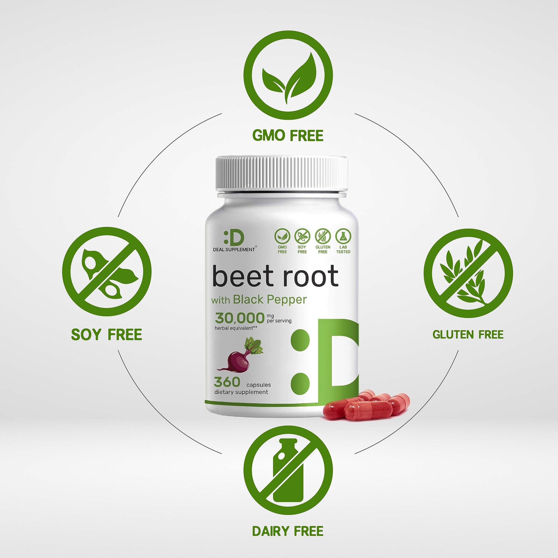 Two Pack Beet Root Capsules 30000mg Per Serving, 720 Counts | with Black Pepper Extract Eagleshine Vitamins Au supplements