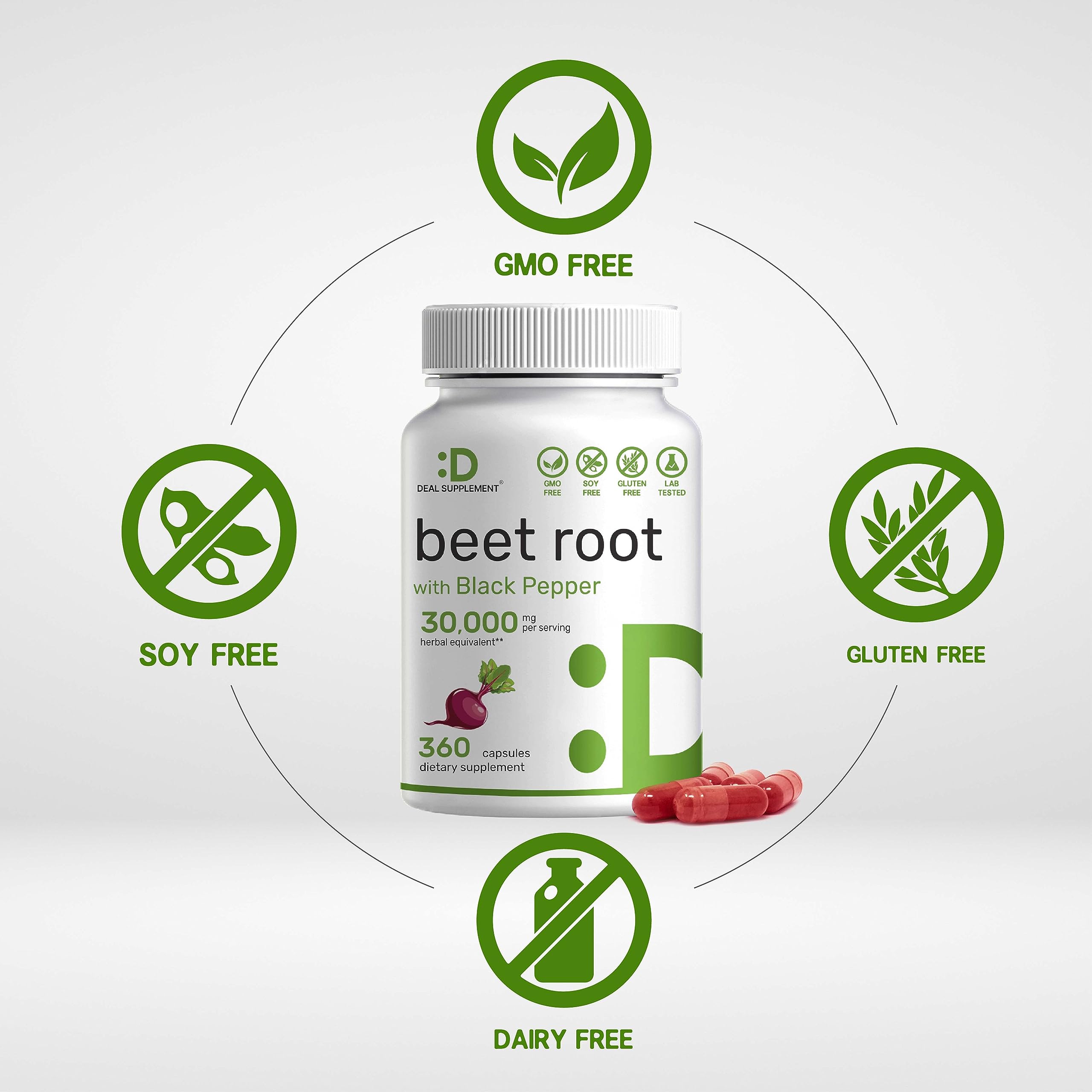 Two Pack Beet Root Capsules 30000mg Per Serving, 720 Counts | with Black Pepper Extract Eagleshine Vitamins Au supplements