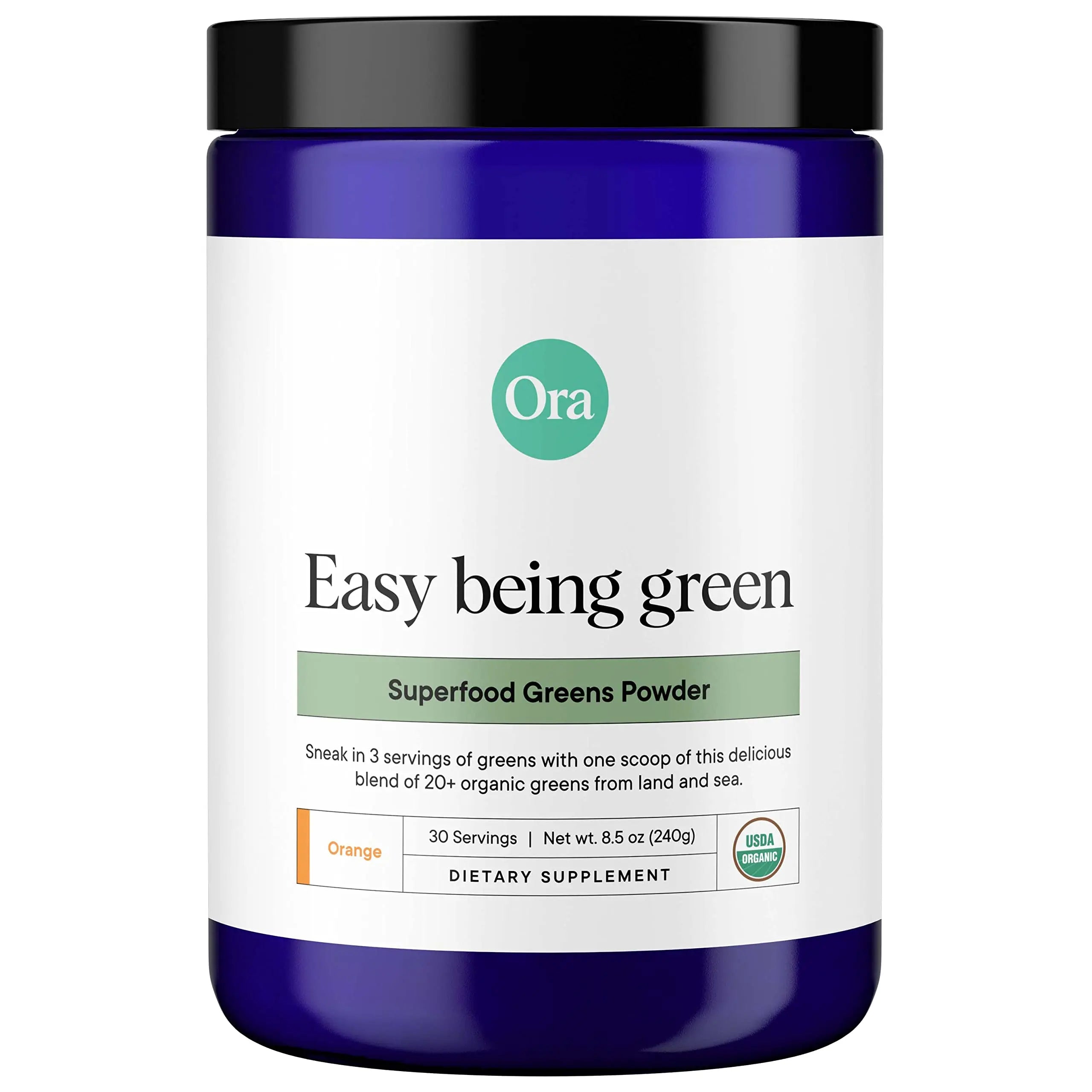 Ora Organic Greens Powder - Vegan, Gluten-Free, Organic Super Greens Drink for Energy and Detox | Antioxidants & Adaptogenic Herbs | 20+ Superfood Greens Blend - Citrus Flavor, 30 Servings Ora Organic Au supplements