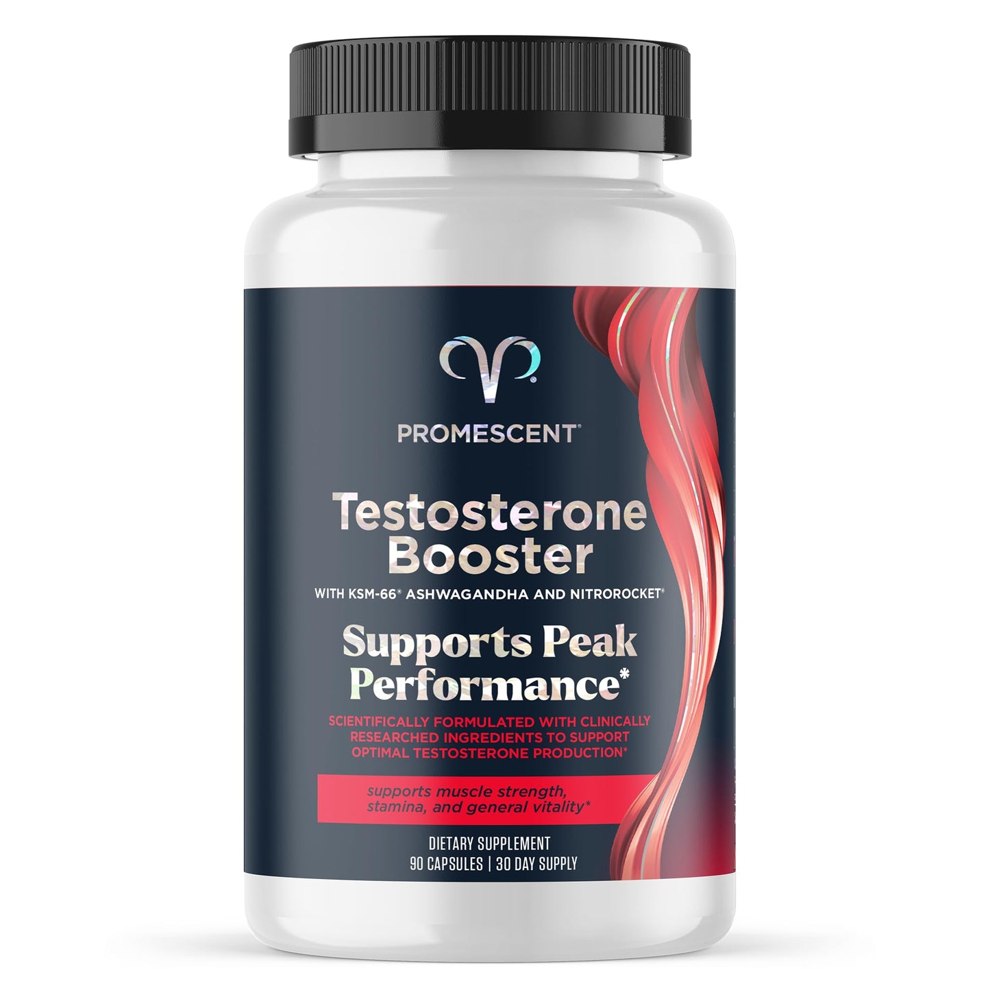 Promescent Testosterone Booster for Men Supplement w/Tongkat Ali (LongJack), KSM-66 Ashwagandha, Goat Weed, Fenugreek & Tribulus Terrestris, Supports Natural Energy, Stamina & Strength, 90 Capsules PromescentAU supplements