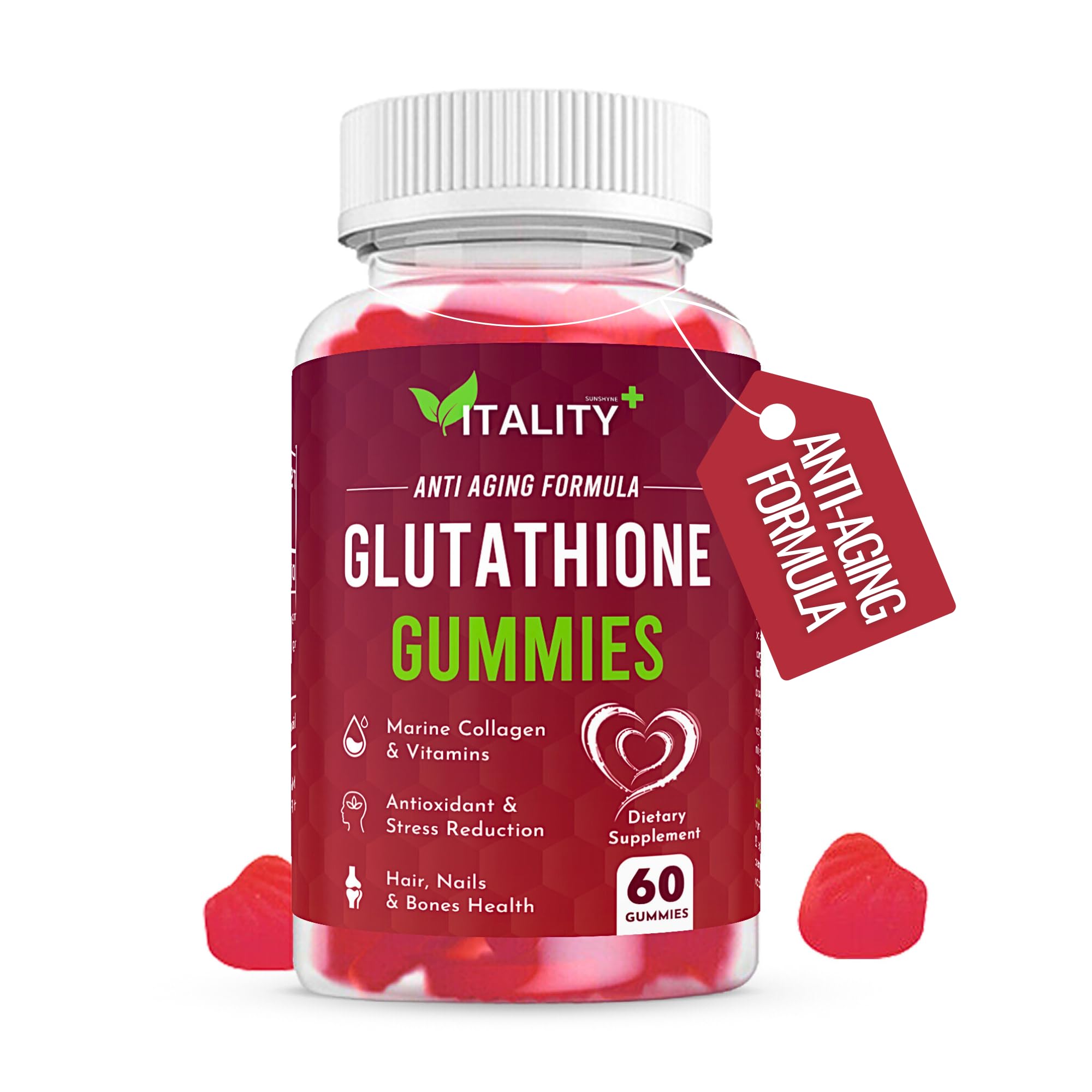 2 Pack Glutathione Gummies | with Marine Collagen | 1050mg per Serving | Antioxidant Support Sunshyne Au supplements