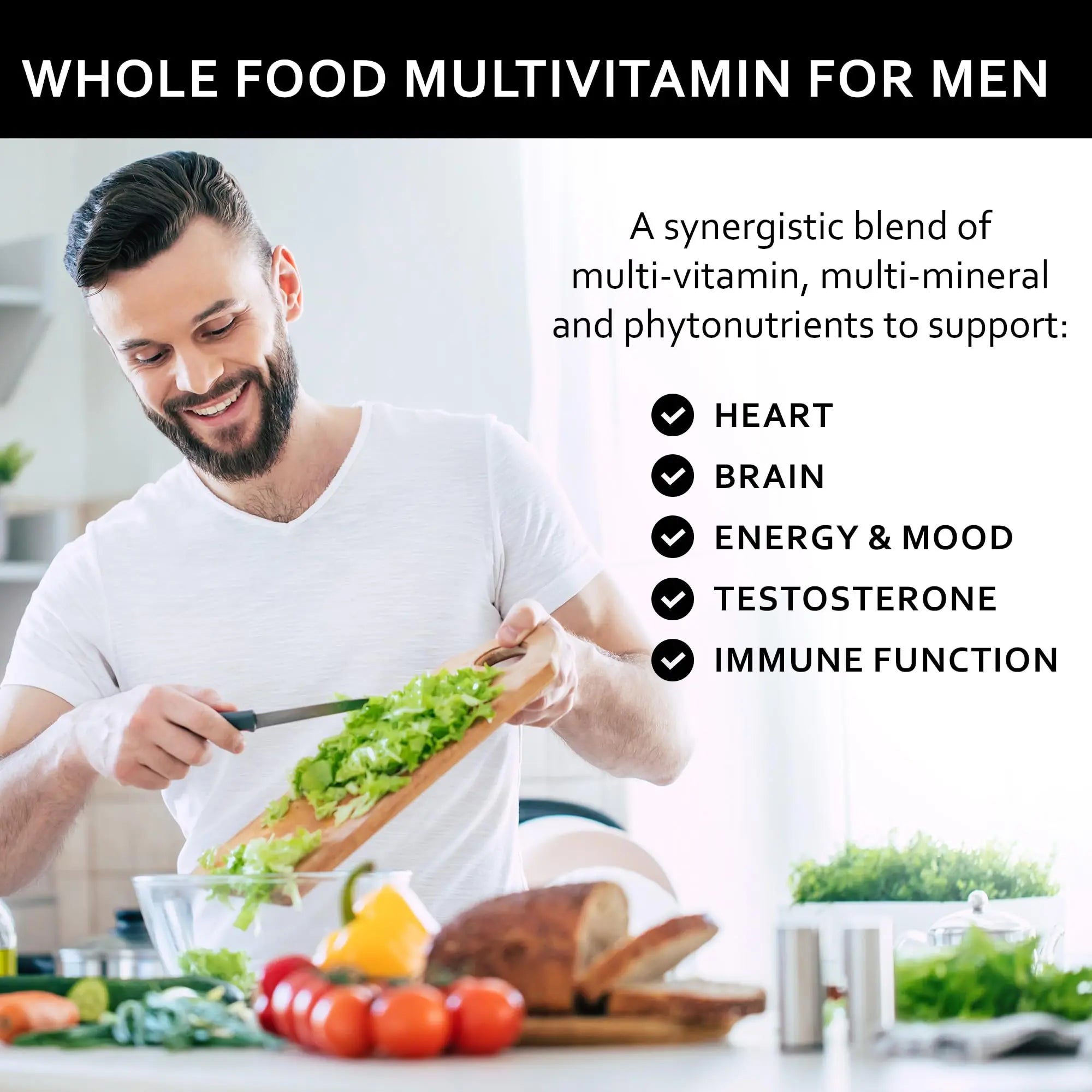 Primitive Scientific Whole Food Natural Multivitamin and Mineral Capsules for Men - All-Day Energy, Inner Zen, and Stronger You (120 Capsules) Primitive Scientific Au supplements
