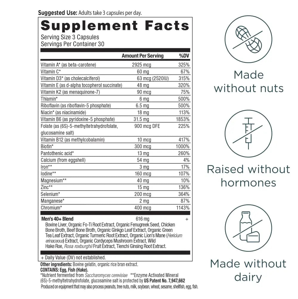 Ancient Nutrition, Multivitamin Mens 40 Plus 3 Day, 90 Count Ancient Nutrition Au supplements