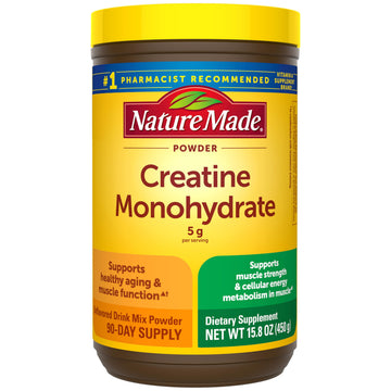 Nature Made Micronized Creatine Monohydrate Powder 5 g per Serving, Unflavored Drink Mix Powder, Muscle Support, 450 g, 90 Day Supply Nature Made Au supplements