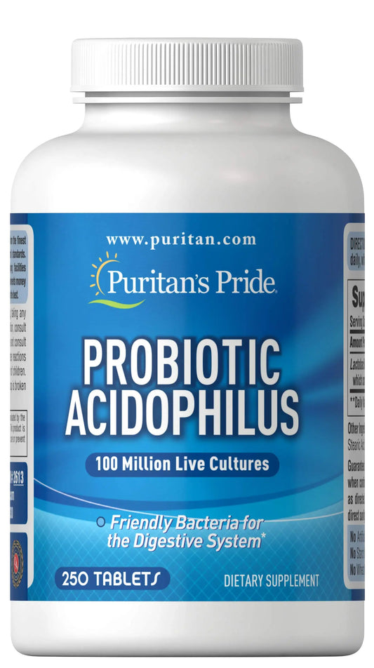 Puritan's Pride Probiotic Supplement, Acidophilus, Capsule, 250 Count(Pack of 1) Puritan's PrideAU supplements