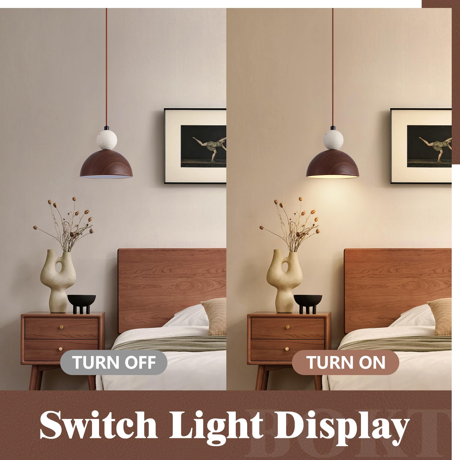 BOKT Wabi Sabi Pendant Light Nordic LED Ceiling Hanging Light Modern Natural Stone Pendant Light Adjustable Dimmable Walnut Mini Chandelier for Dining Room Living Room BOKT Au supplements