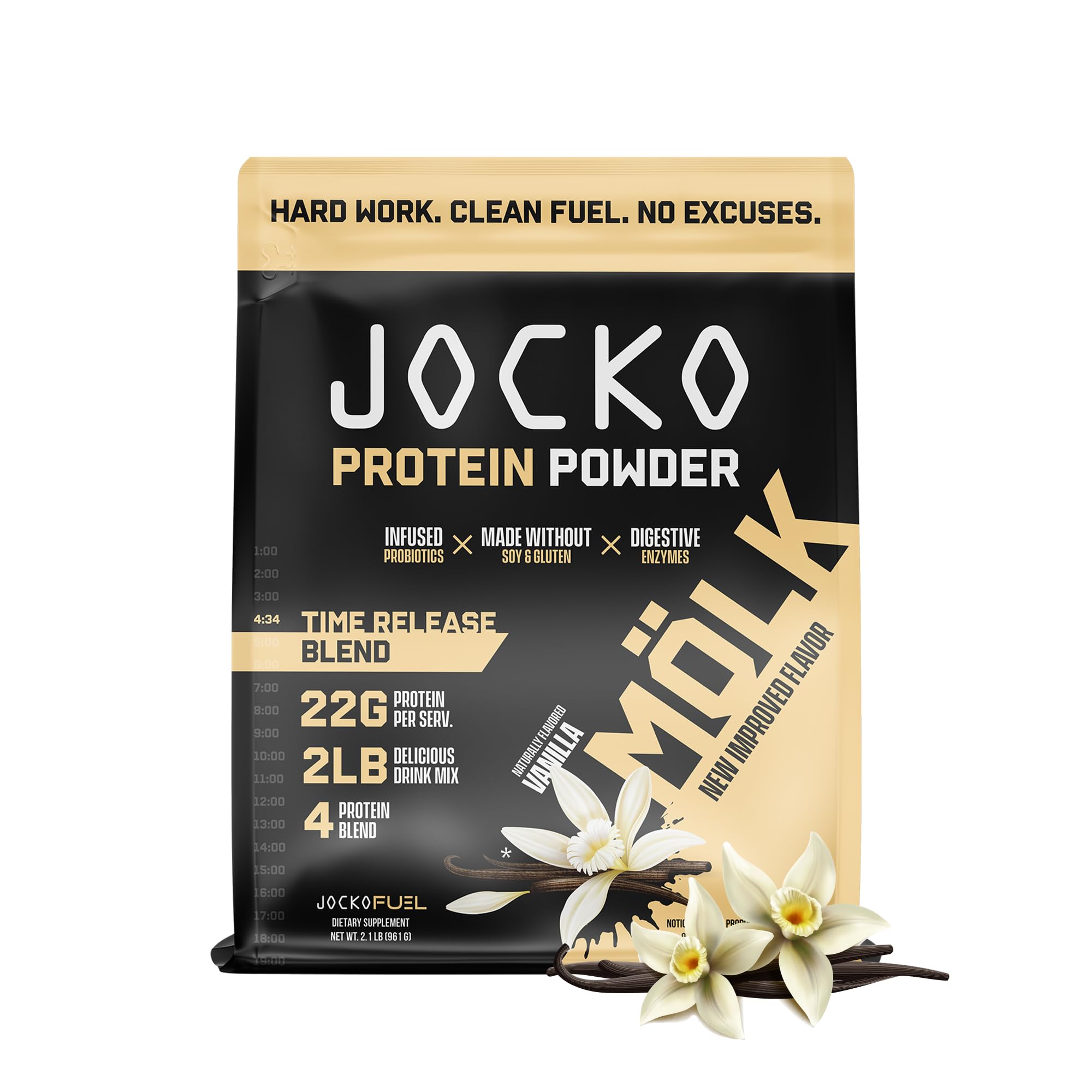 Jocko Mölk Whey Protein Powder (Vanilla) - Keto, Probiotics, Grass Fed, Digestive Enzymes Jocko Fuel Au supplements