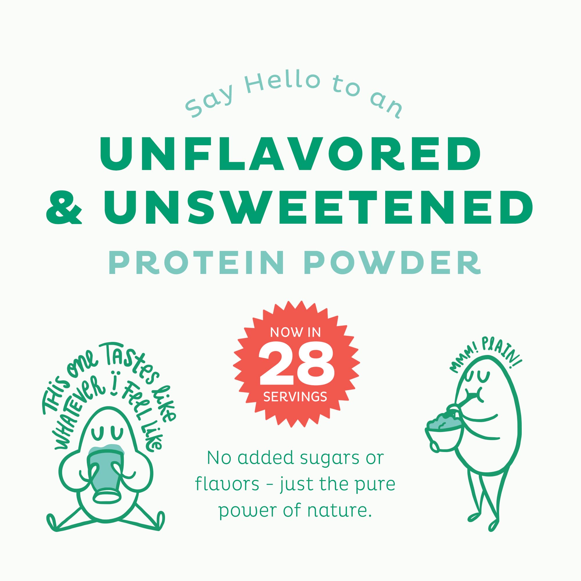 KOS Vegan Protein Powder, Unflavored & Unsweetened - Low Carb Pea Protein Blend KOS Au supplements