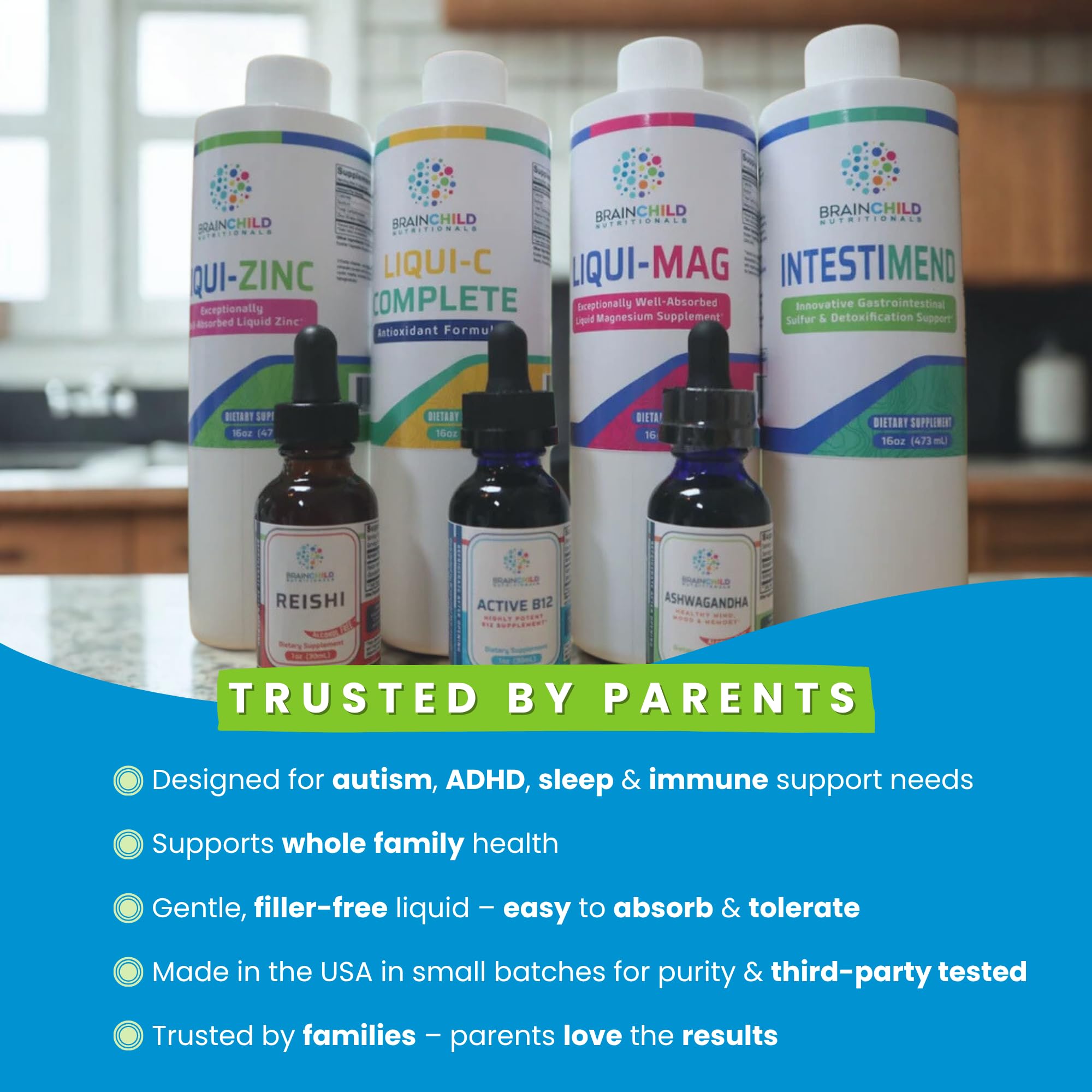 BrainChild Nutritionals Spectrum Support Minerals Liquid Supplement for Autism - Well Absorbed for Kids & Adults on the Spectrum, Ultra-Colloidal Suspension, Casein-Free, Unflavored 16oz BrainChild Nutritionals Au supplements
