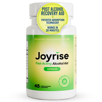 Joyrise® After Drinking Aid – Fast Acting Capsules with DHM – Alcohol Metabolism Support, Liver Health, Rapid Bioavailability & Body Replenishment – 45 Capsules (15 Servings) Joyrise Au supplements