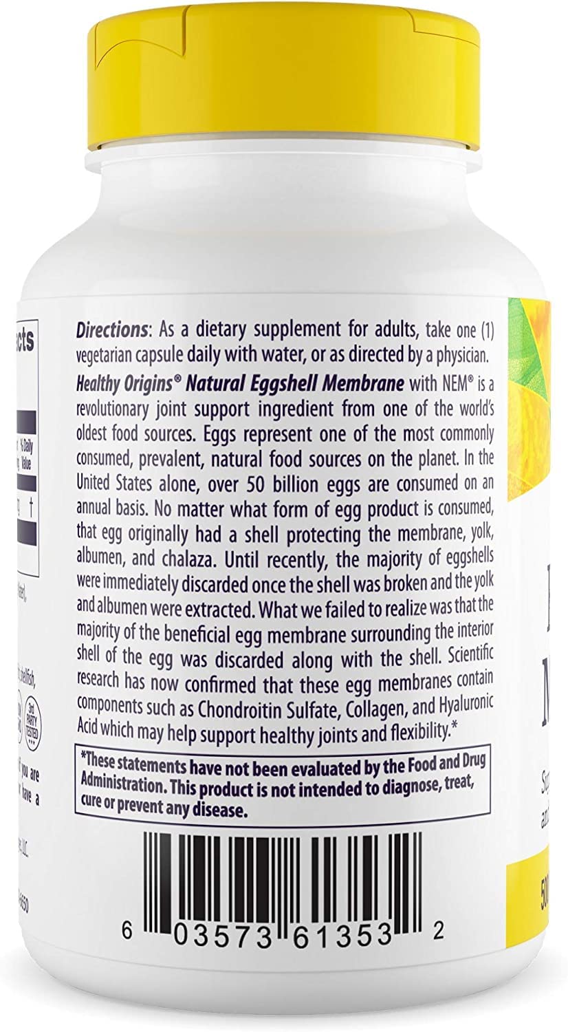 Healthy Origins Eggshell Membrane (NEM), 500 mg - Natural Collagen and Joint Support Healthy Origins Au supplements