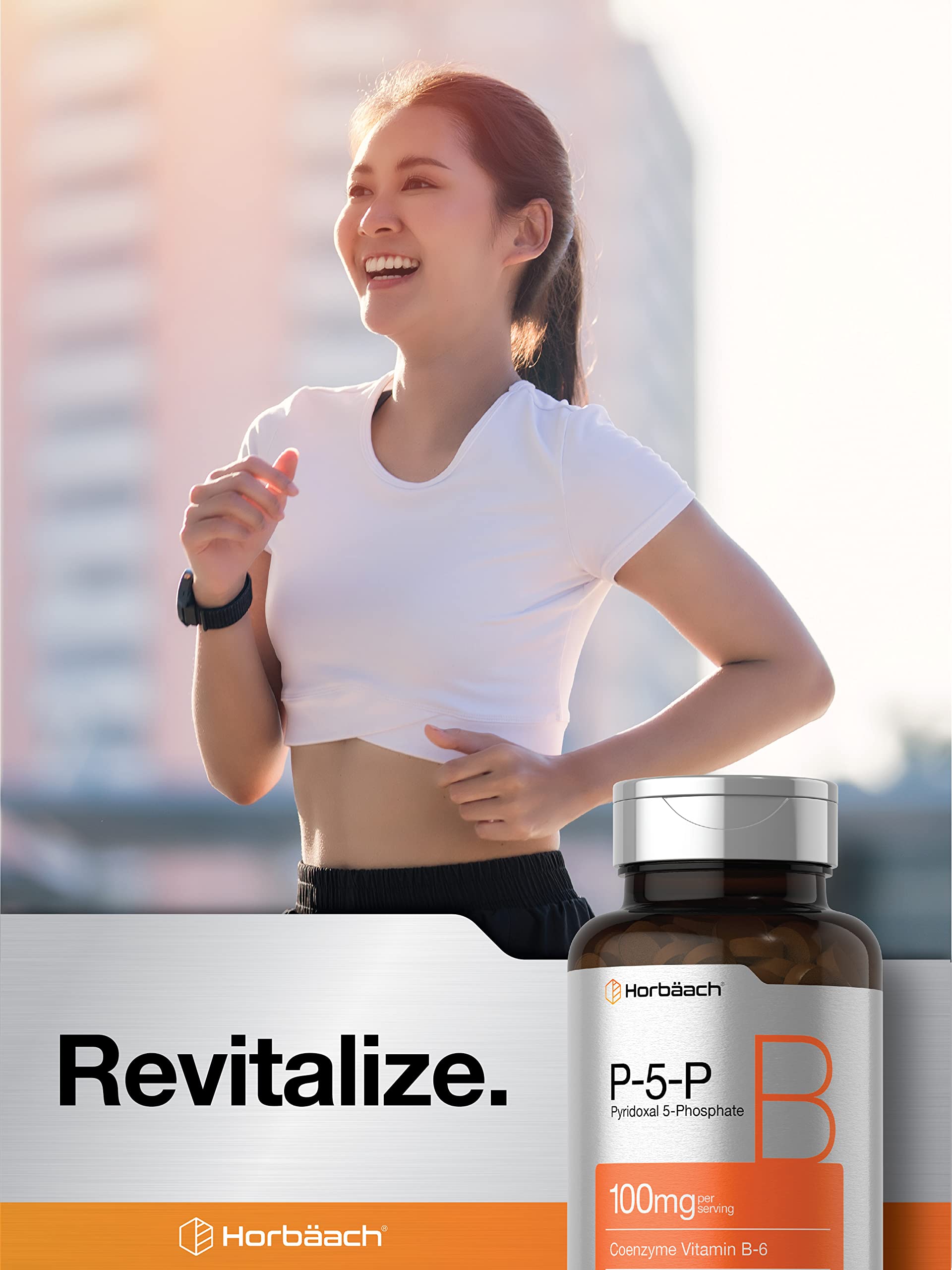 P-5-P Activated Vitamin B6 100mg | 120 Tablets | Vegetarian Supplement, Non-GMO Horbäach Au supplements