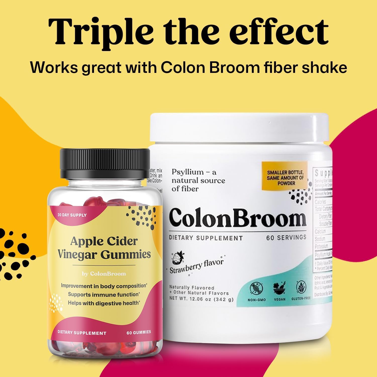 ColonBroom Apple Cider Vinegar Gummies for Women, 60 Gummies, 30 Day Supply, Vegan, Non-GMO Supplement – Supports Body Composition, Boost Metabolism & Improves Digestive Wellness ColonBroom Au supplements