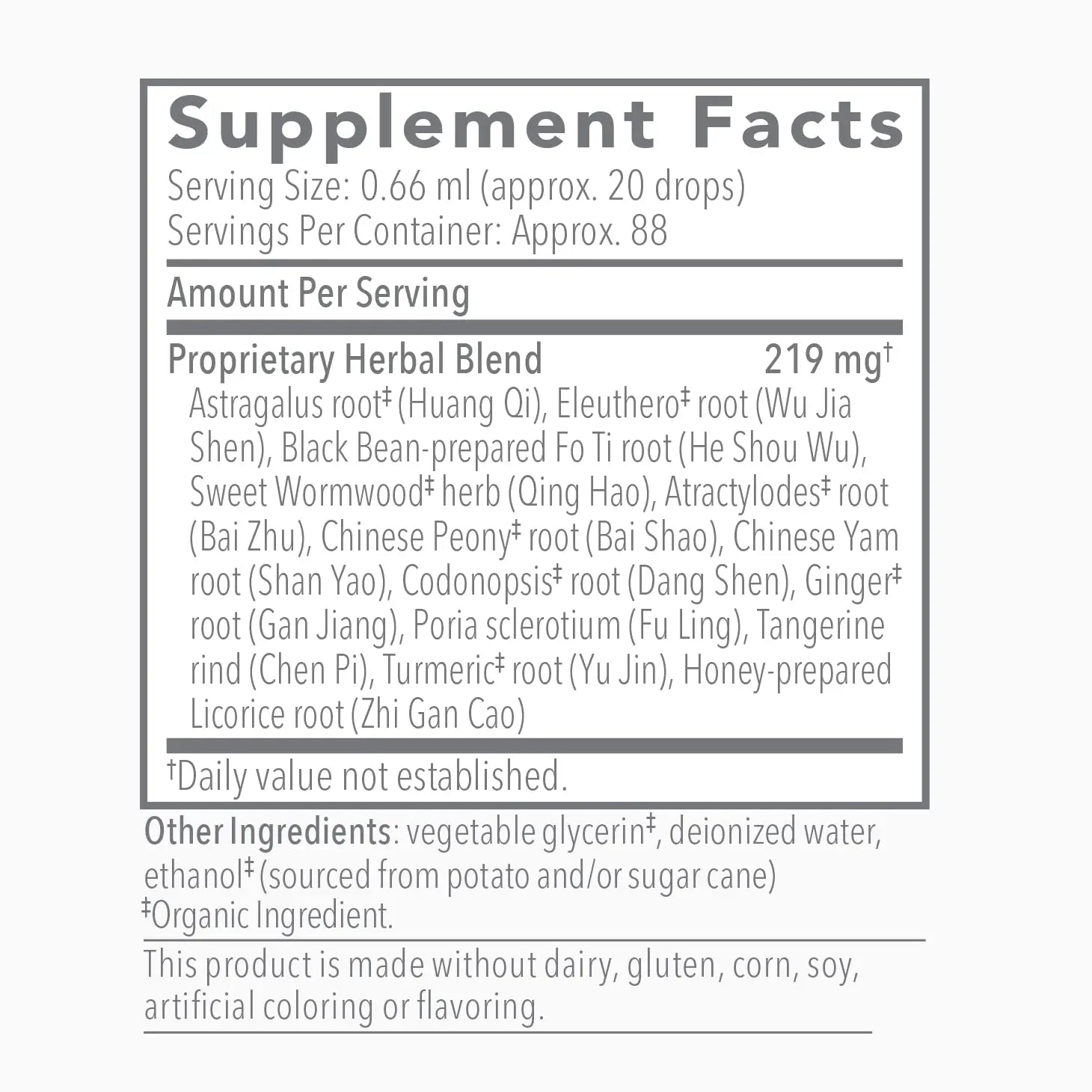Bio-Botanical Research Biotonic Adaptogenic Tonic - Liquid Tincture Drops Adaptogen Supplement to Help Restore Energy & Help Reduce Occasional Fatigue - Herbal Elixir for Immune Support (2 oz) Bio-Botanical Research Au supplements