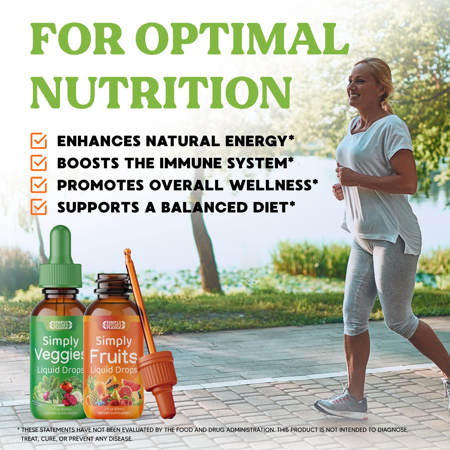 Simply Nature's Pledge - Fruit and Vegetable Supplements - Liquid Drops - Made with Whole Food Superfoods, Packed Vitamins & Minerals - Soy Free - Made in The USA Simply Nature's Pledge Au supplements
