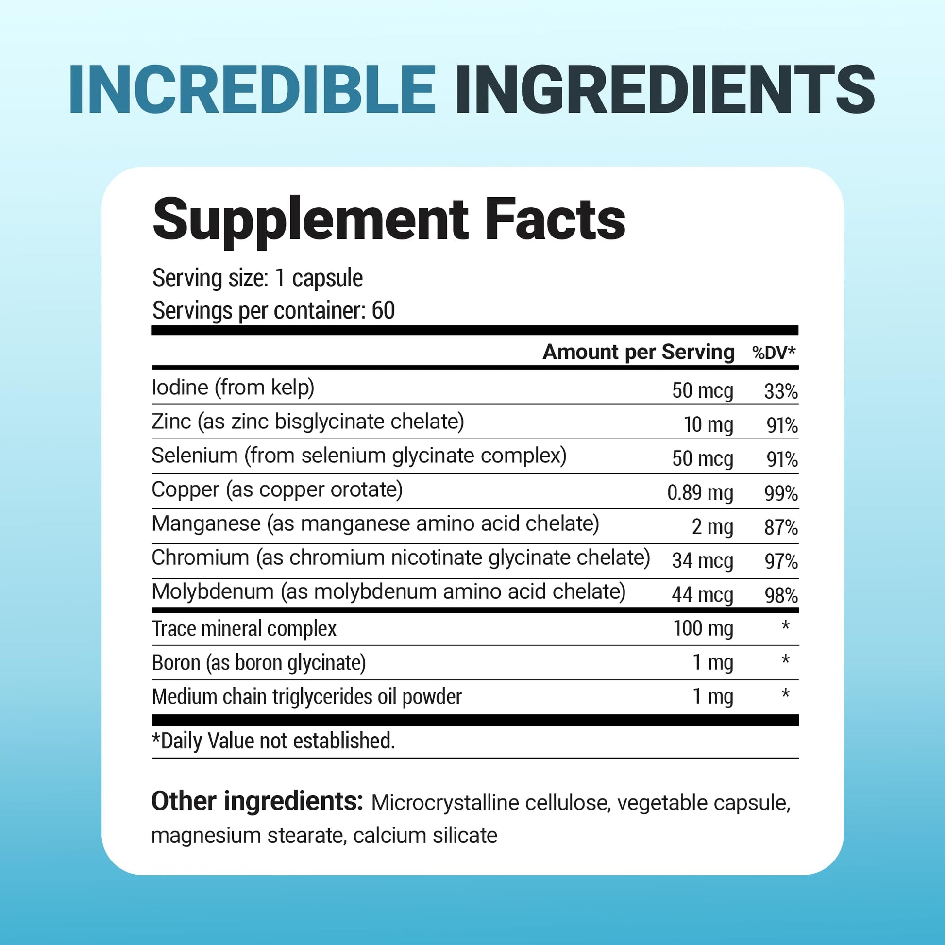 Dr. Berg Trace Minerals Enhanced Complex - Complete with 70+ Minerals Including 10 mg of Zinc - Dietary Supplement - 60 Capsules Dr. Berg Nutritionals Au supplements