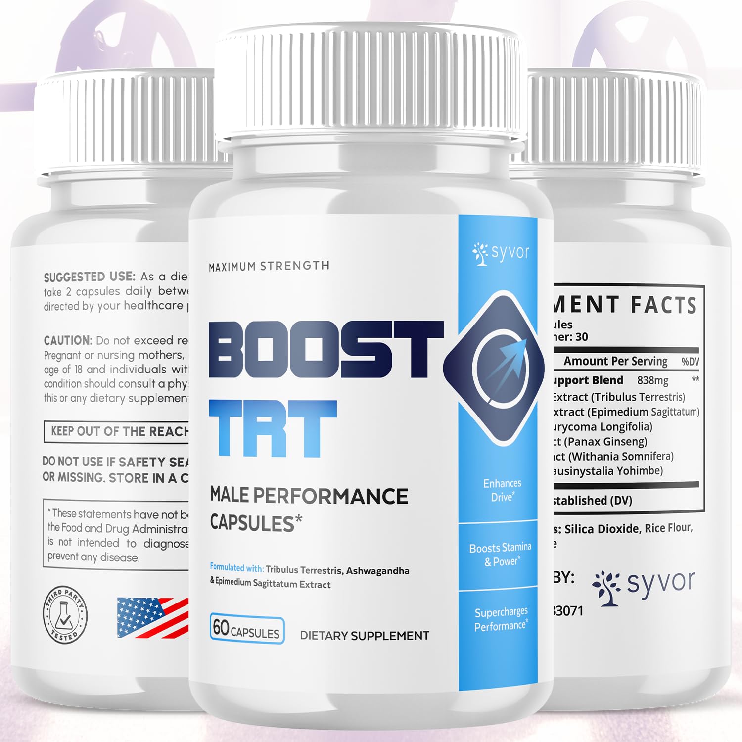 (2 Pack) Boost TRT Capsules, Official BoostTRT Capsules with All Natural Ingredients, Advanced Health & Wellness Support Formula with Max Strength Premium Active Lifestyle Vitamins (120 Capsules) Syvor Au supplements