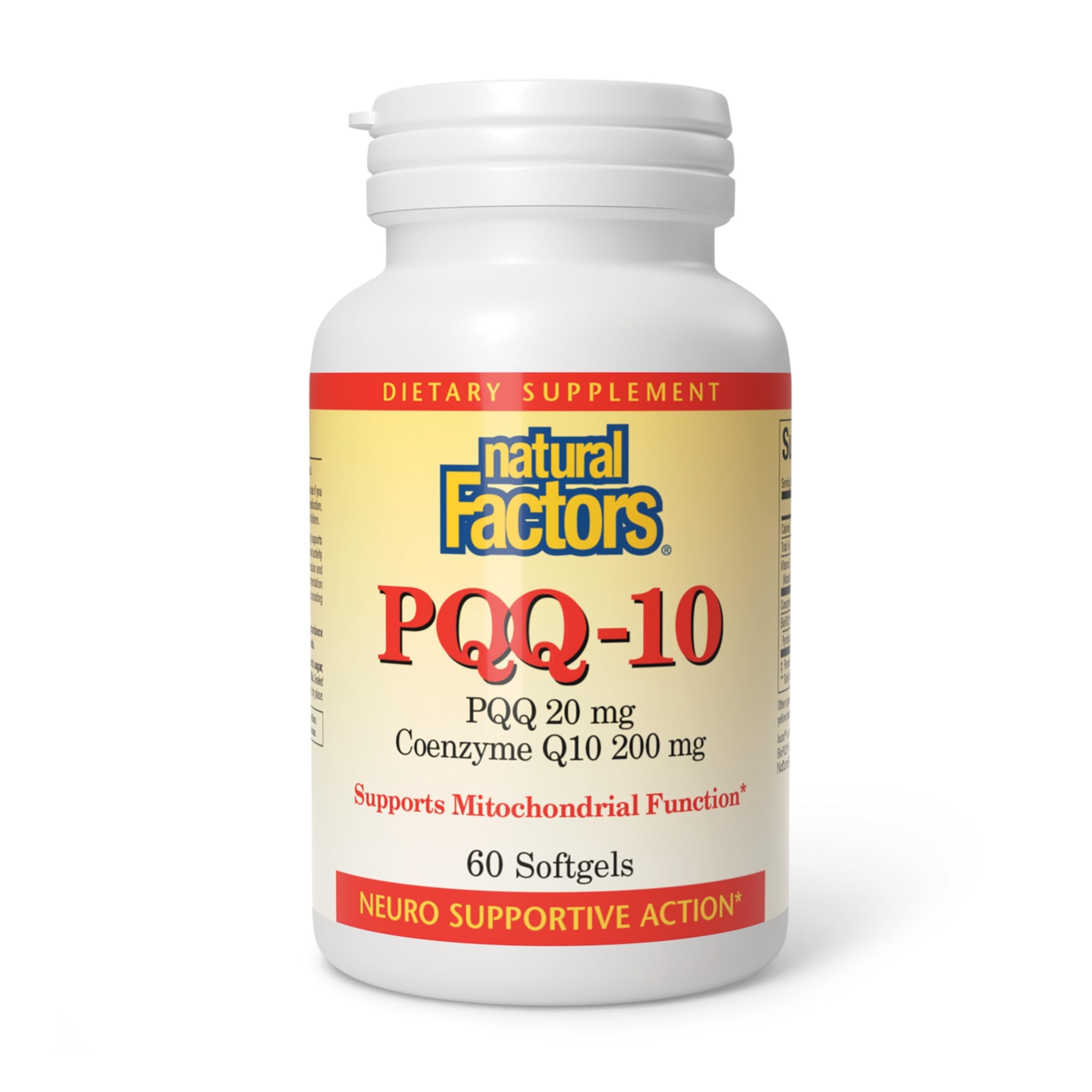 Natural Factors, PQQ-10, Supports Energy and Healthy Aging, Dietary Supplement, 60 softgels (60 servings) Natural Factors Au supplements