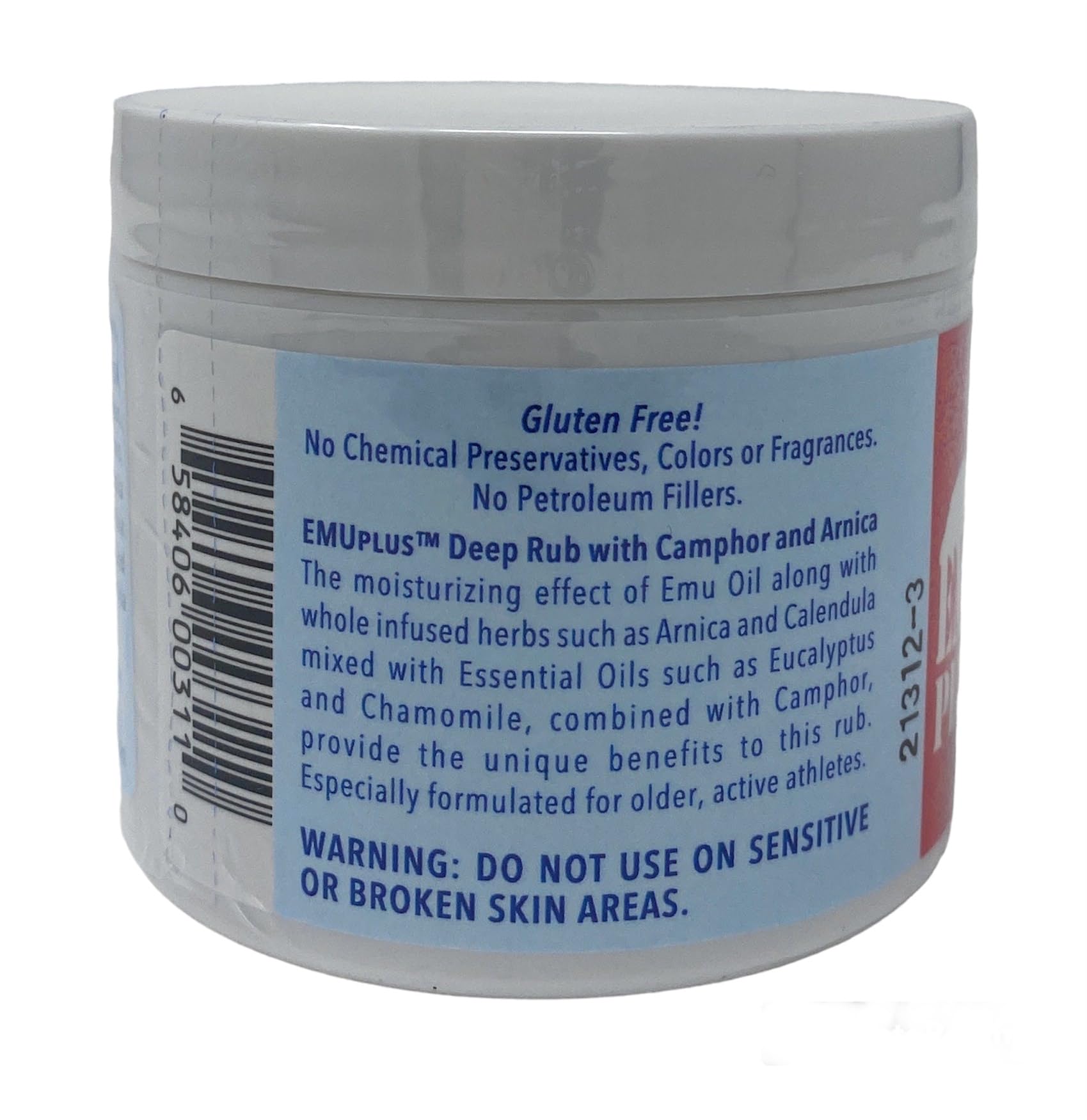 Montana Emu Ranch - EMUplus Deep Rub with Camphor and Arnica 4 Ounce - Made with Pure Emu Oil Montana Emu Ranch Au supplements
