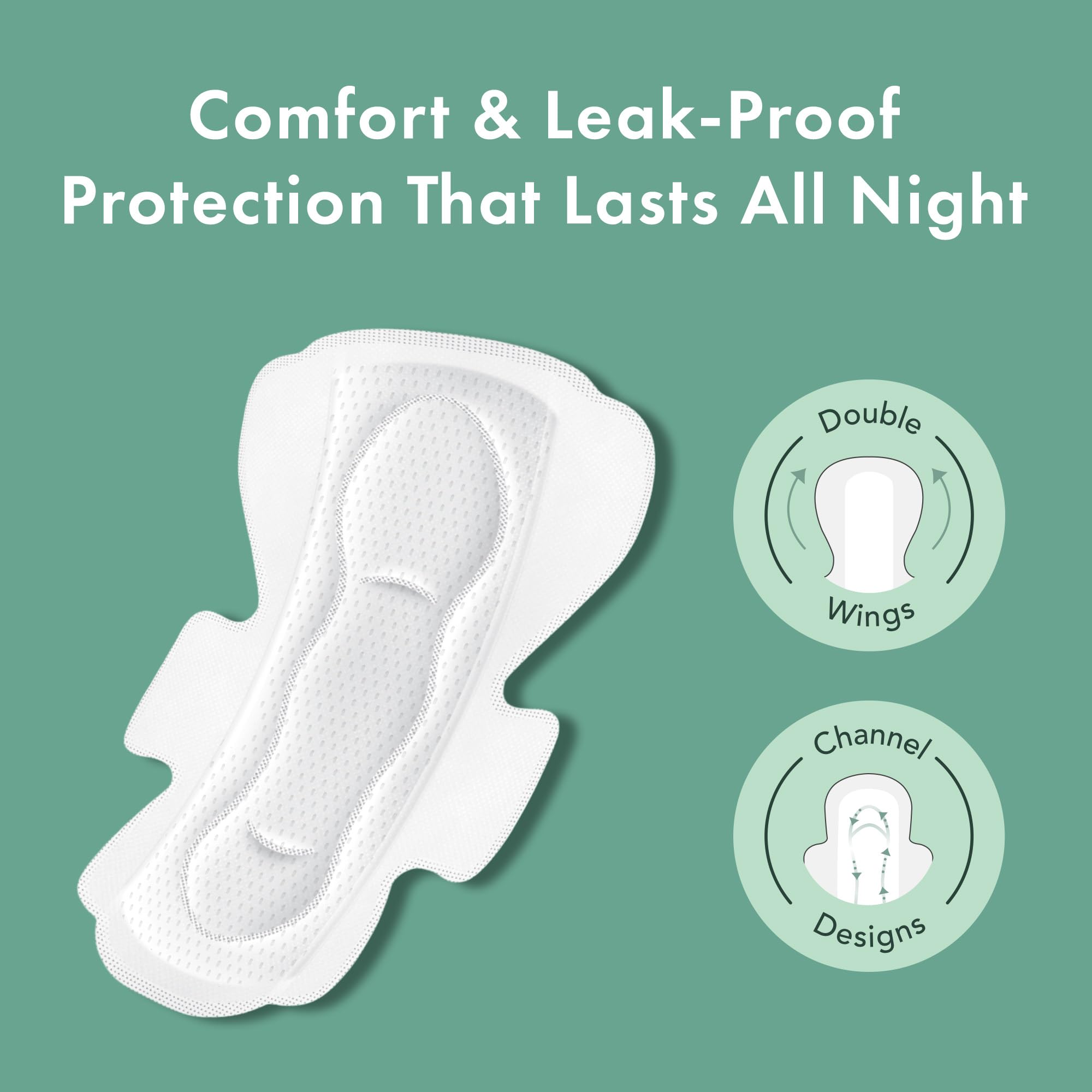 Rael Pads for Women, Organic Cotton Cover - Period Pads with Wings, Sanitary Napkins, Heavy Rael Au supplements