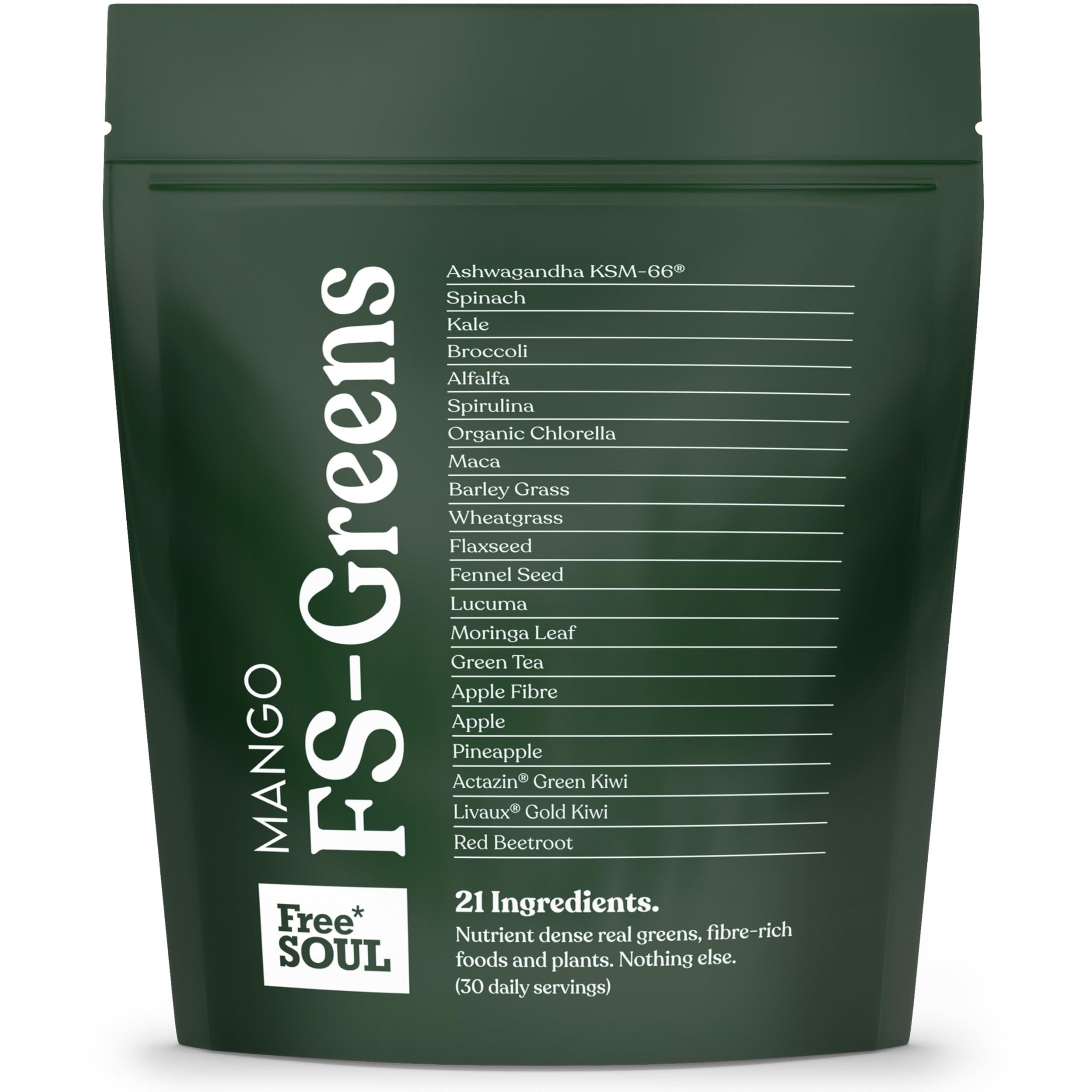 FS-Greens | 21 Advanced Greens, Superfoods, and Adaptogens Including KSM-66 Free Soul Au supplements