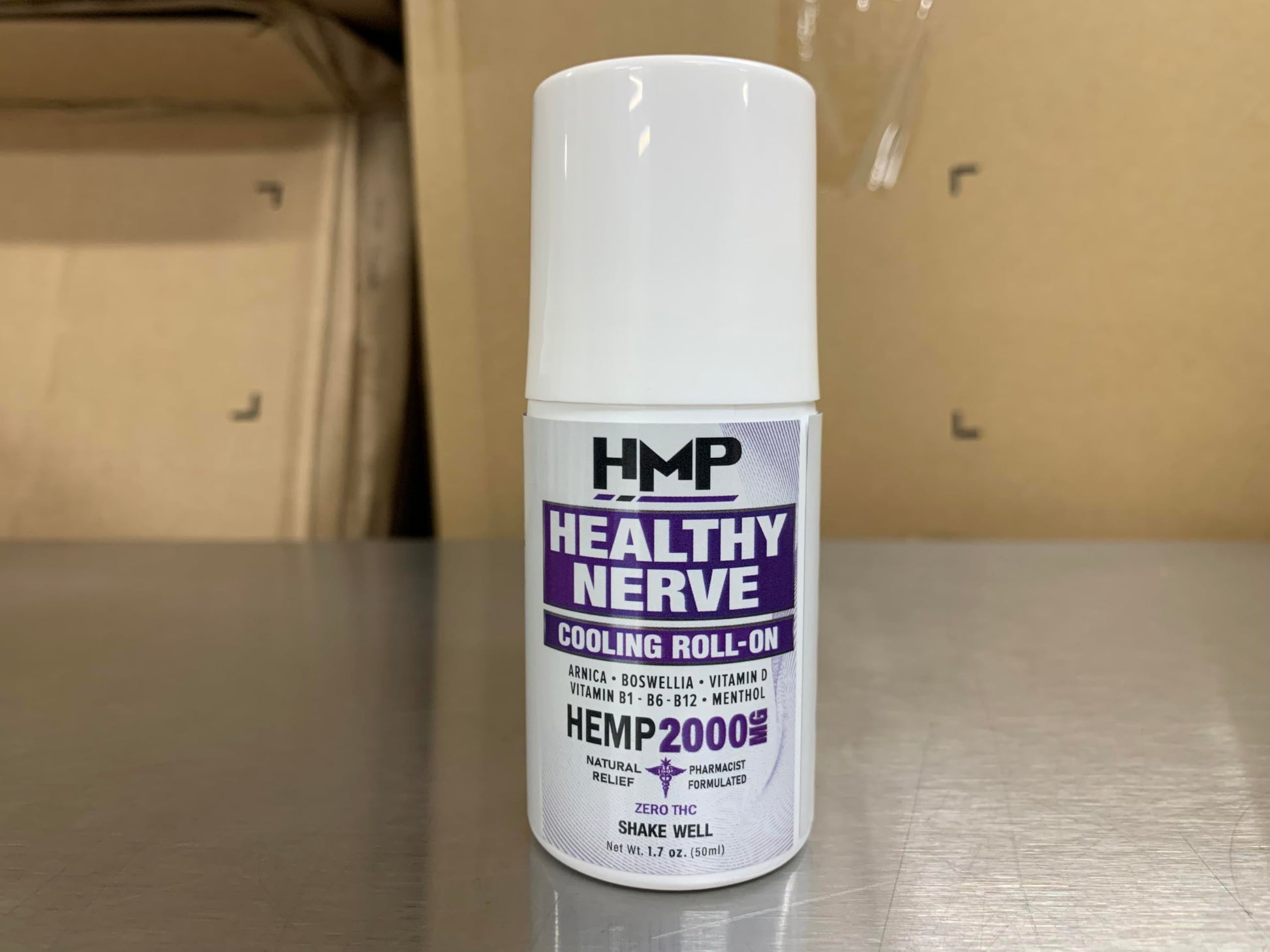 HMP Nerve Roll-On for Feet, Hands, Legs, Toes, Back 2000MG Hemp with Menthol & Arnica, Soothing Cooling Formula, Made in USA, 50ml (1 Pack) HMP BRANDS Au supplements
