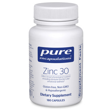 Pure Encapsulations Zinc 30 mg - Highly Absorbable - 180 Capsules Pure Encapsulations Au supplements