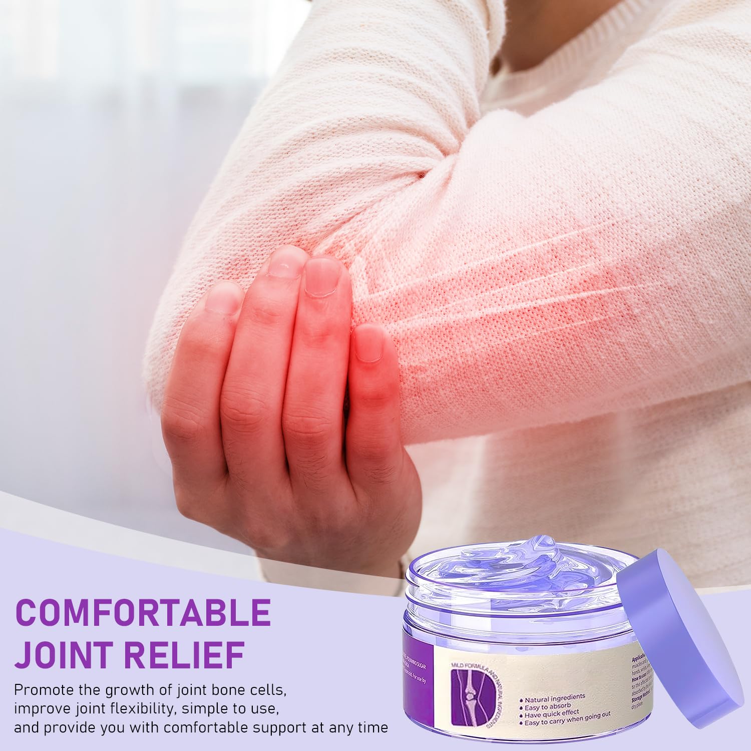 Soothing Relief Massage Gel, Joint Gel Purple Gel Cooling Activities Throughout The Body, Soothing Knees, Lumbar, Neck, Back, Shoulders, Hands, and Feet iaredon Au supplements