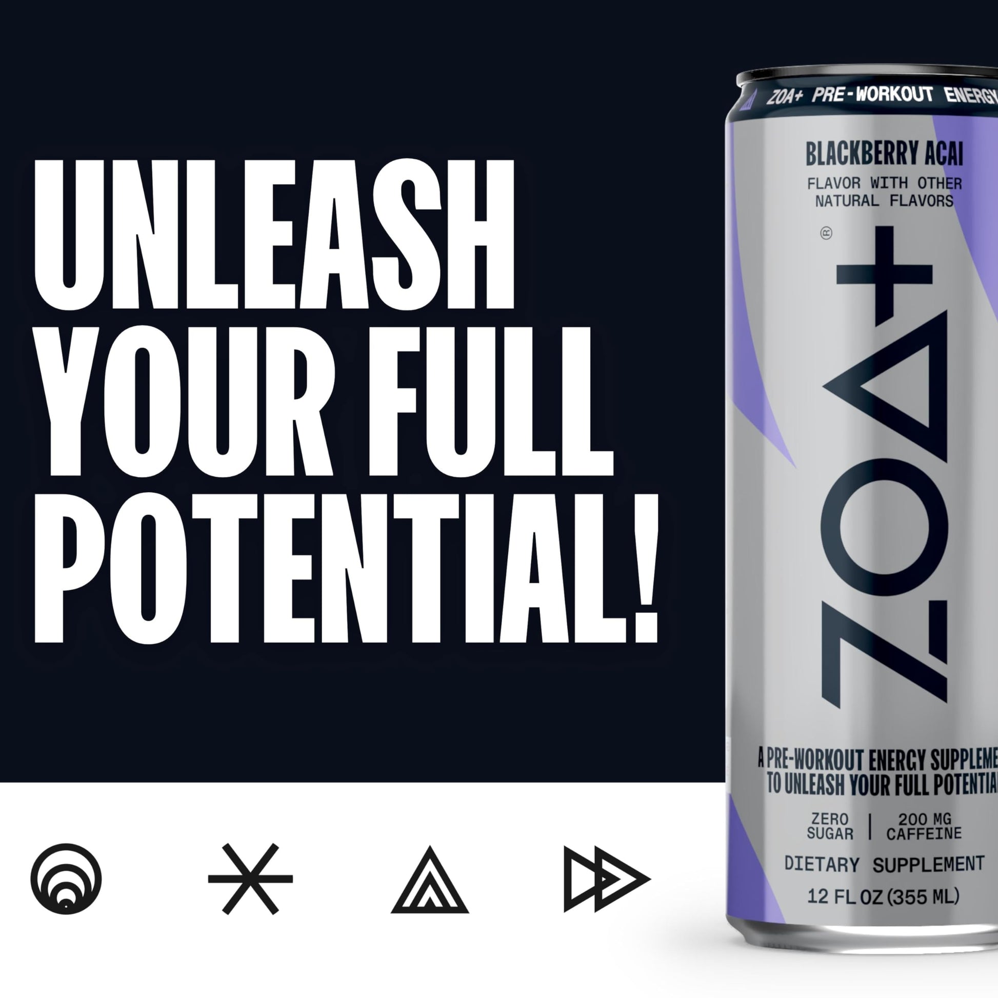 ZOA Plus Sugar-Free Pre-Workout Drink, Ready to Drink with Nitric Oxide, Vitamin B, C and D ZOA Au supplements
