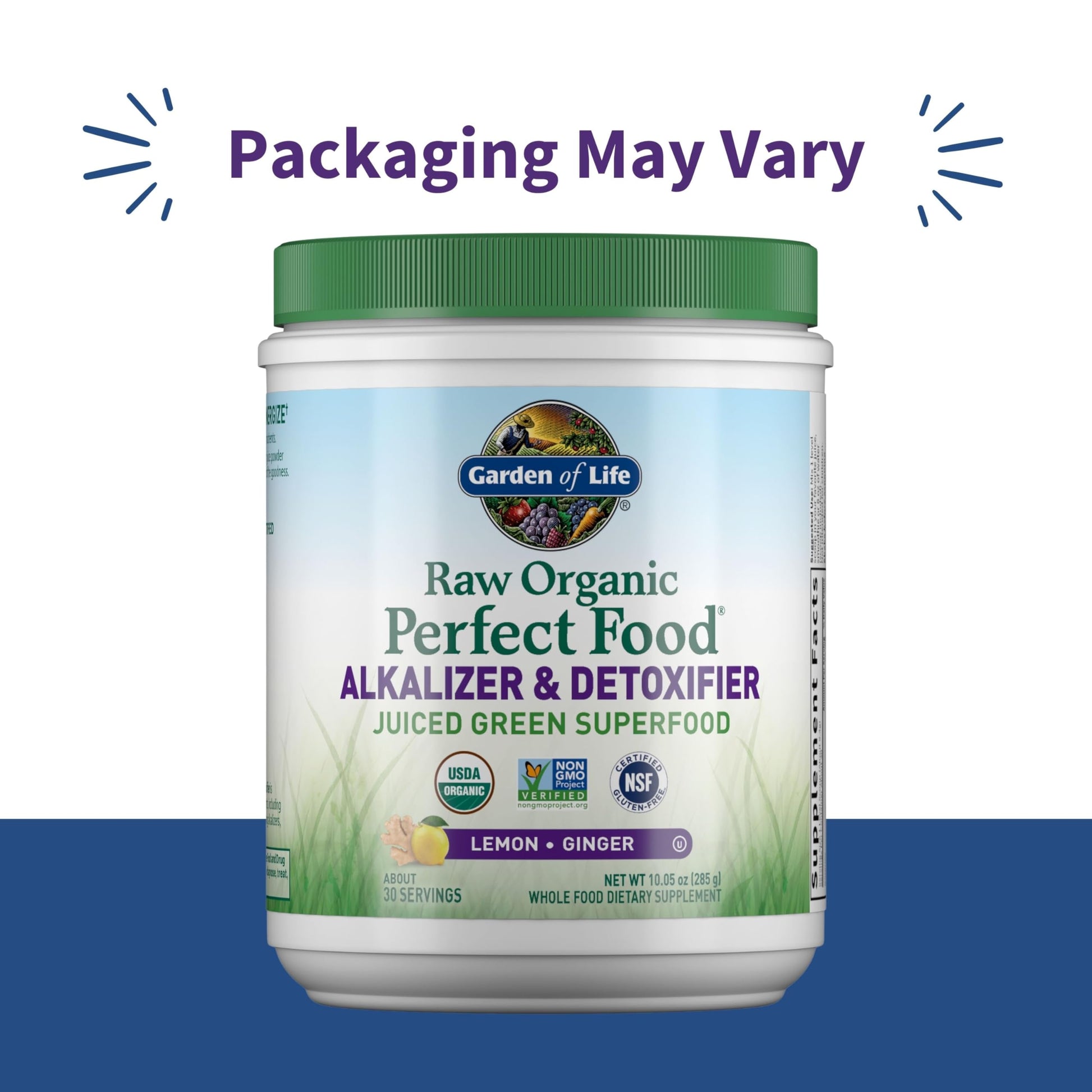 Garden of Life Raw Organic Perfect Food Alkalizer and Detoxifier, Lemon Ginger Flavored Superfood Powder Supplement, 30 Servings Garden of Life Au supplements