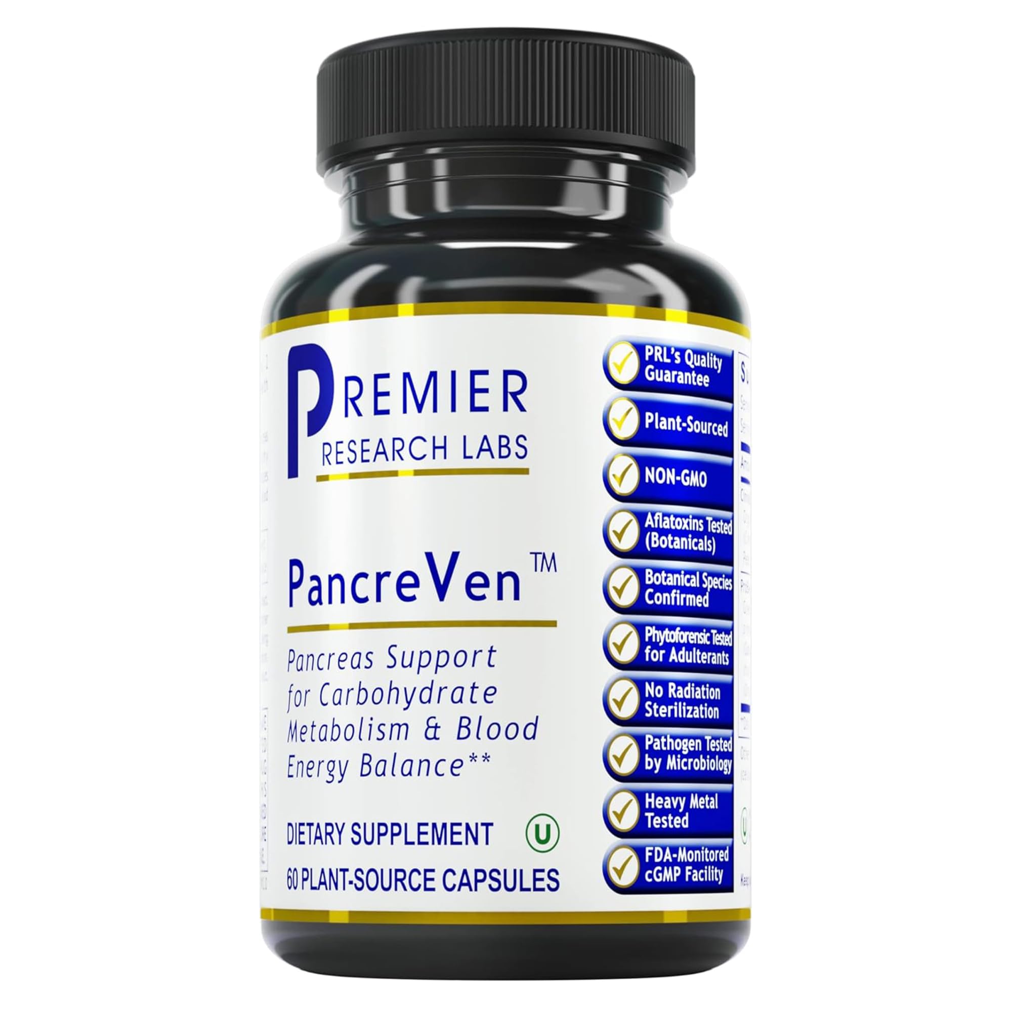 Premier Research Labs PancreVen - Pancreas Support, Pancreas Supplement, Cinnamon Supplements with Organic Ceylon Cinnamon & Prickly Pear to Aid Pancreas Health - 120 Vegetarian Capsules Premier Research Labs Au supplements