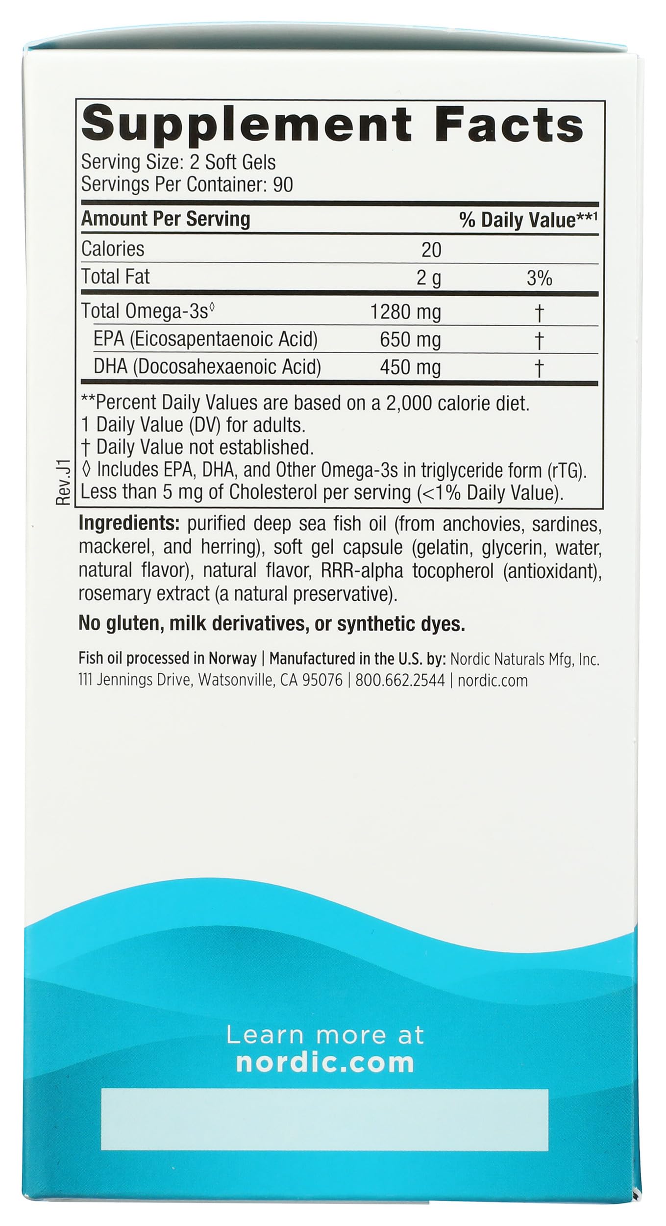 Nordic Naturals Ultimate Omega 1280 MG, 180 CT Nordic Naturals Au supplements
