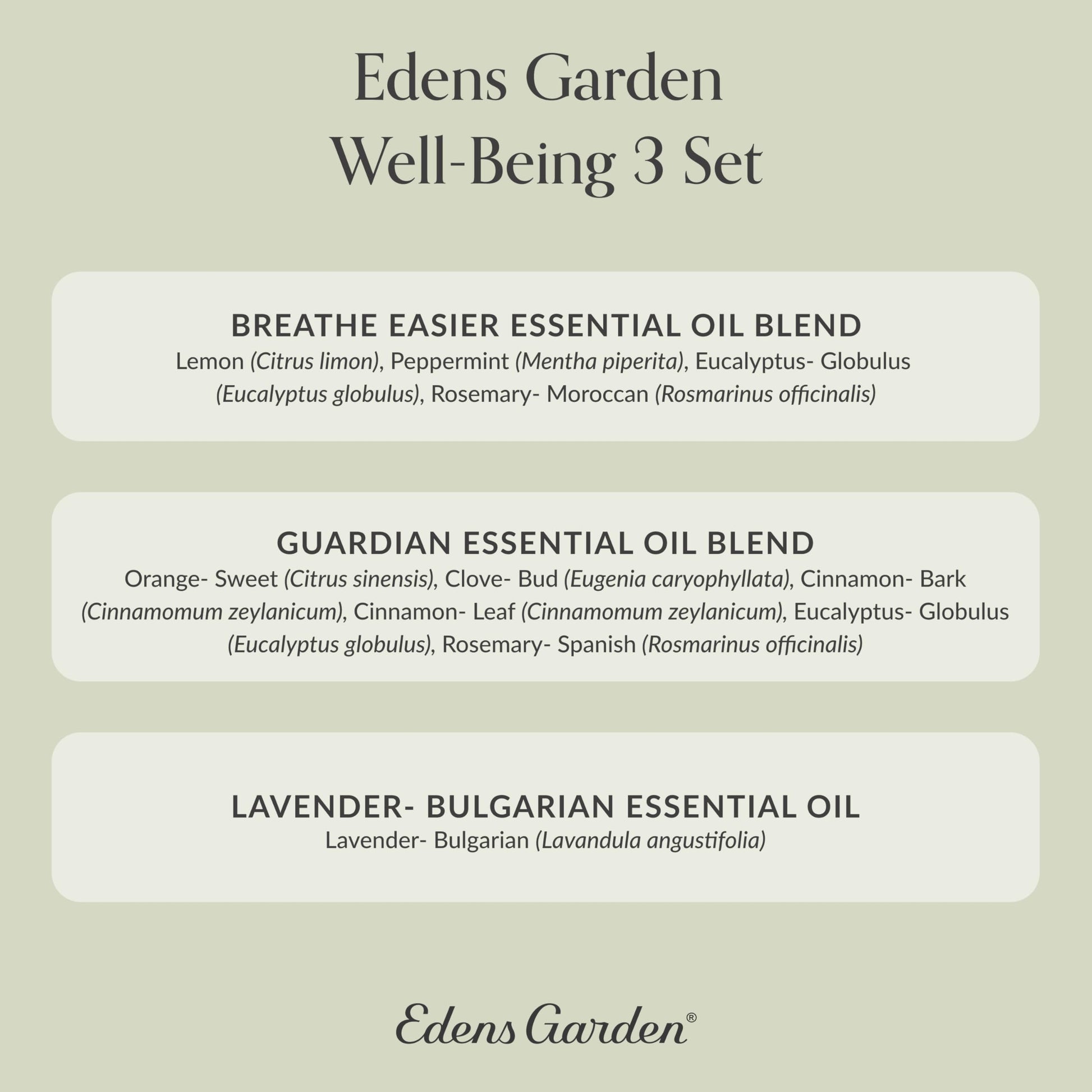 Edens Garden Essential Oil Well-Being Set, 3 Pure Essential Oils for Diffusers for Home Edens Garden Au supplements