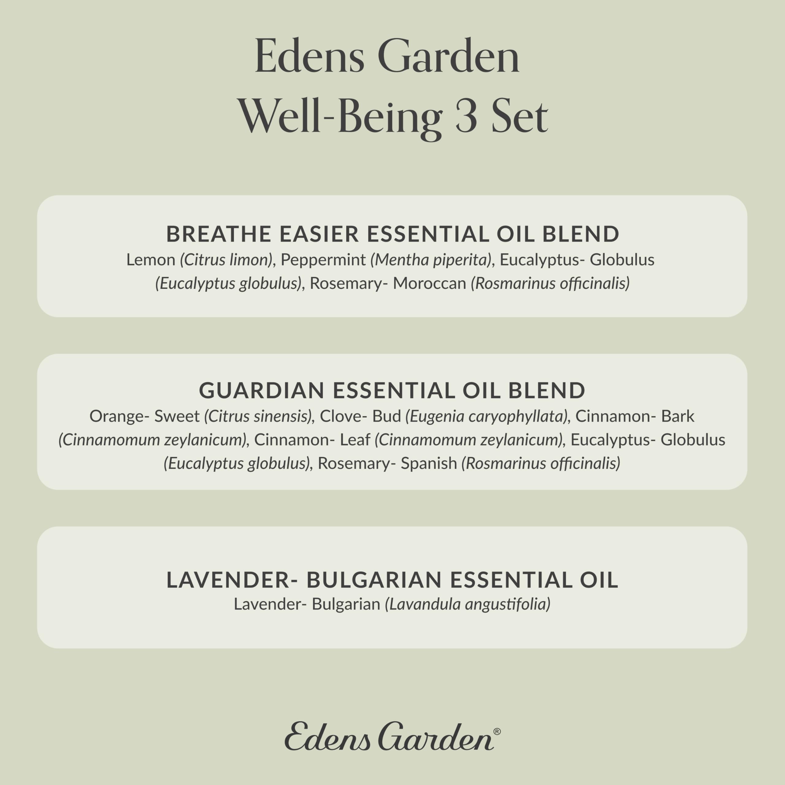 Edens Garden Essential Oil Well-Being Set, 3 Pure Essential Oils for Diffusers for Home Edens Garden Au supplements