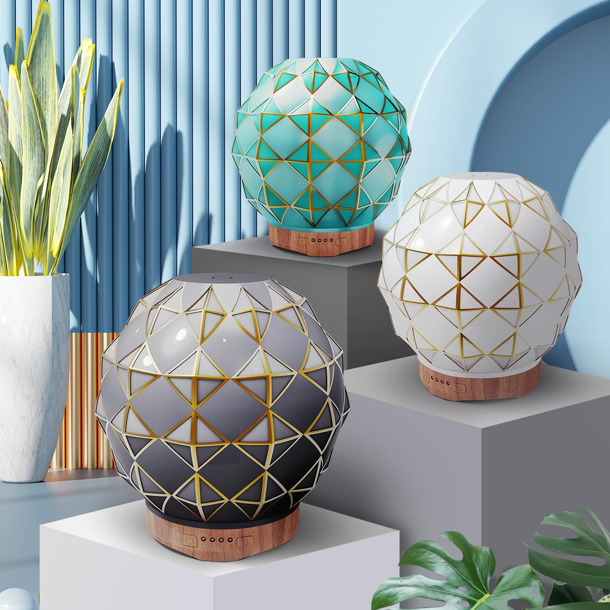 Youenkity Essential Oil Diffuser, Glass Ultrasonic Aromatherapy Diffuser with 7 Color LED Lights YOUENKITY Au supplements