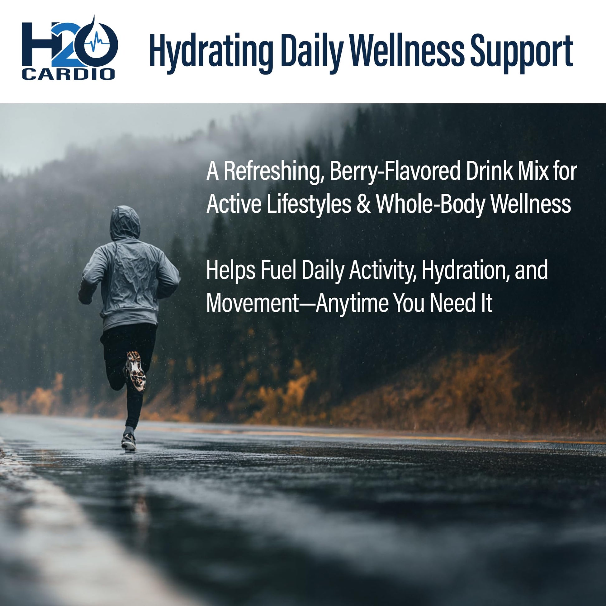 H2O Cardio | Nitric Oxide Supplement Drink | Wellness & Hydration Support | Arginine & Citrulline Powder | Berry Flavored Drink Mix for Daily Activity | Net Wt. 3.35 Ounces H2O CARDIO Au supplements